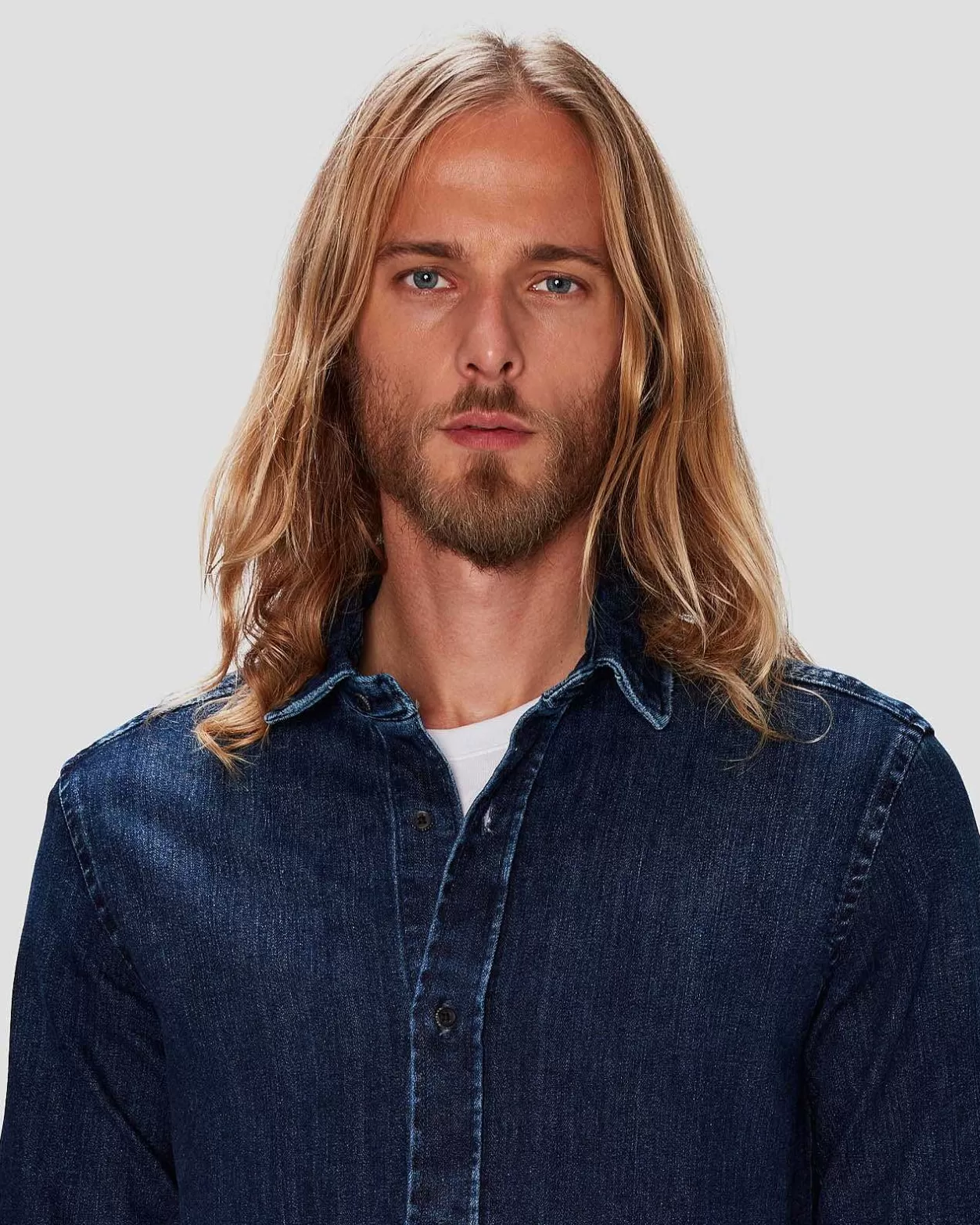 Men 7 For All Mankind Shirts*Airweft Button Up Shirt In Malibu