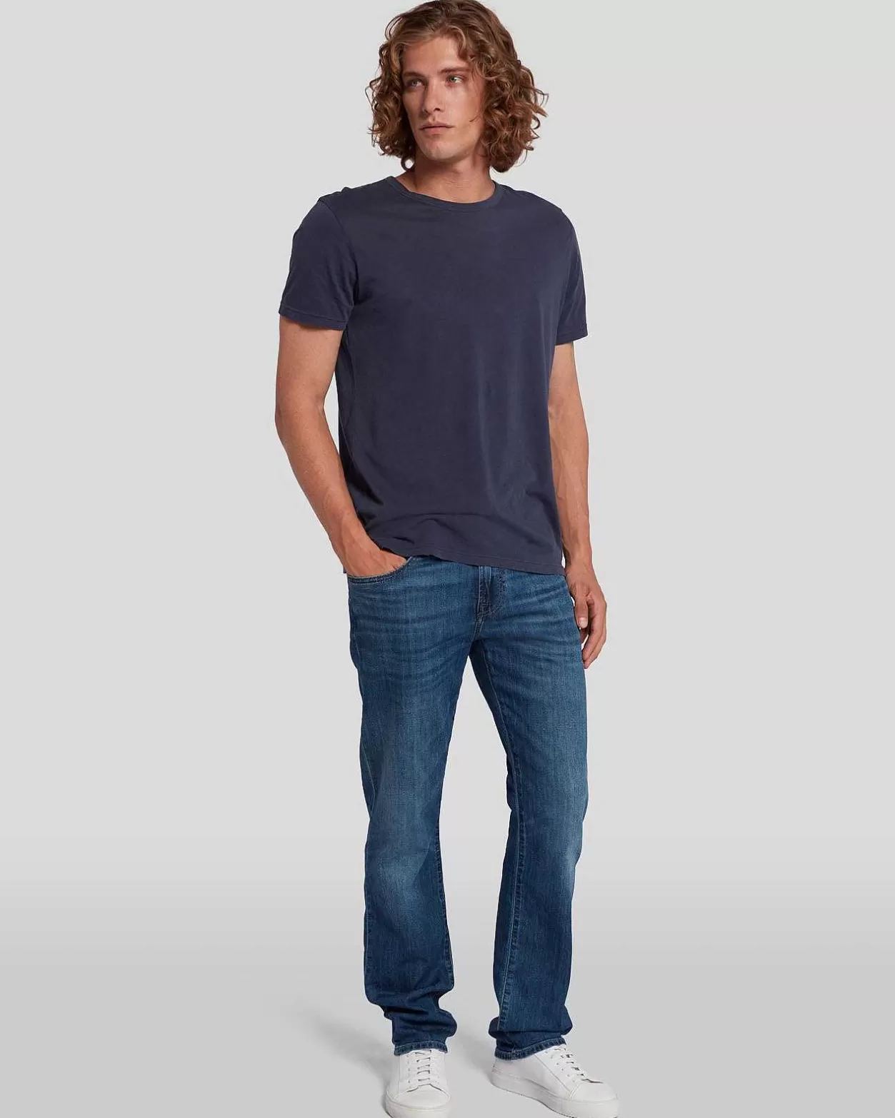 Men 7 For All Mankind Jeans*Airweft Denim The Straight In Flash