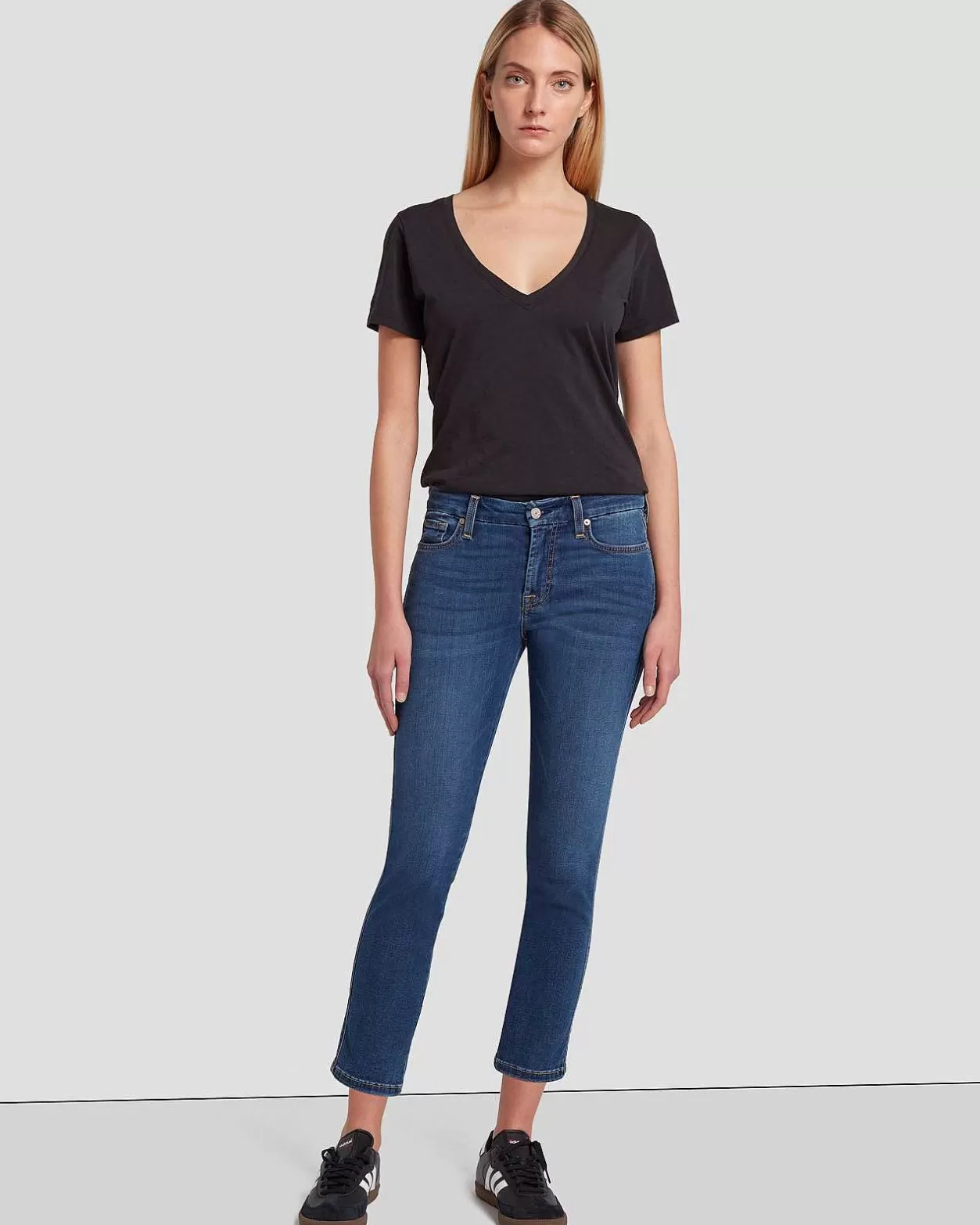 Women 7 For All Mankind Jeans*B(Air) Kimmie Cropped Straight In Duchess