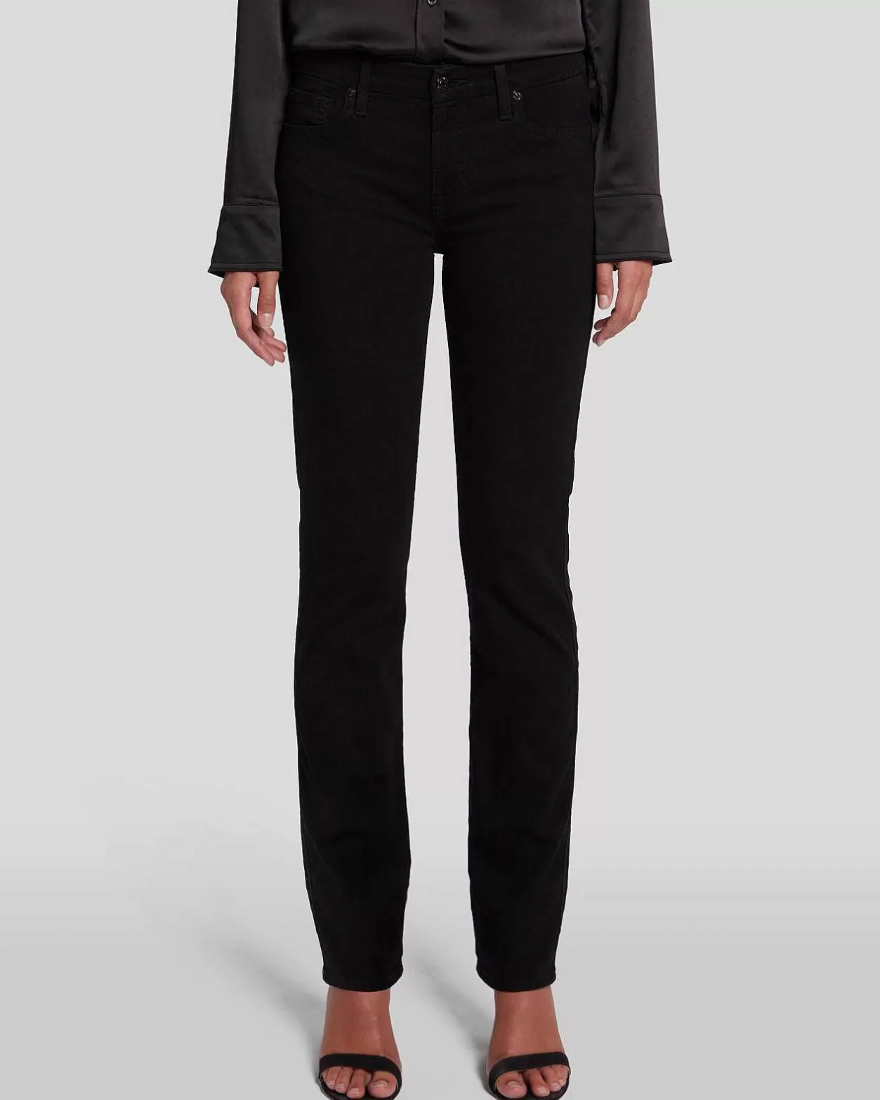 Women 7 For All Mankind Jeans*B(Air) Kimmie Straight In Rinsed Black