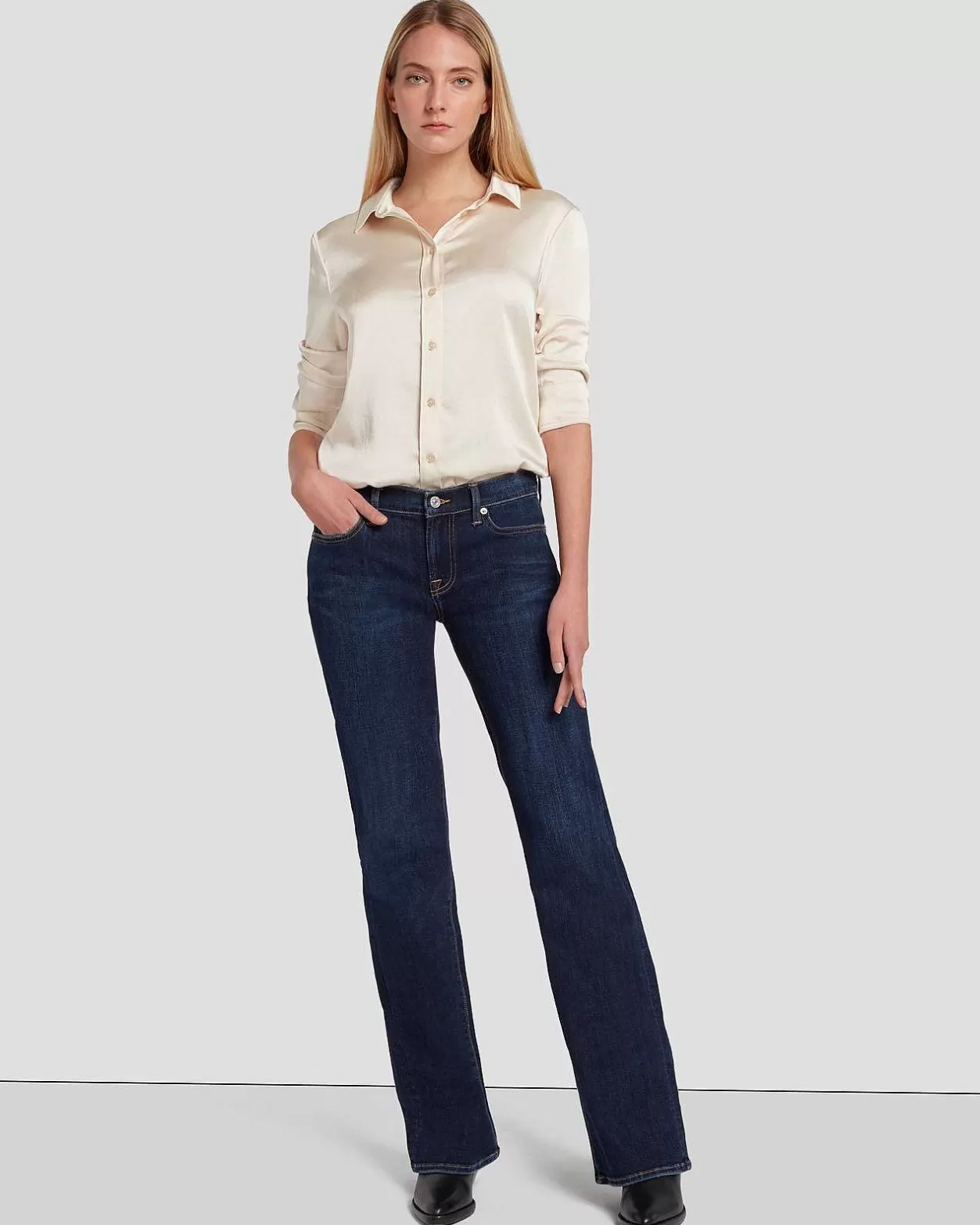 Women 7 For All Mankind Jeans*Broken Twill Original Bootcut In Calix