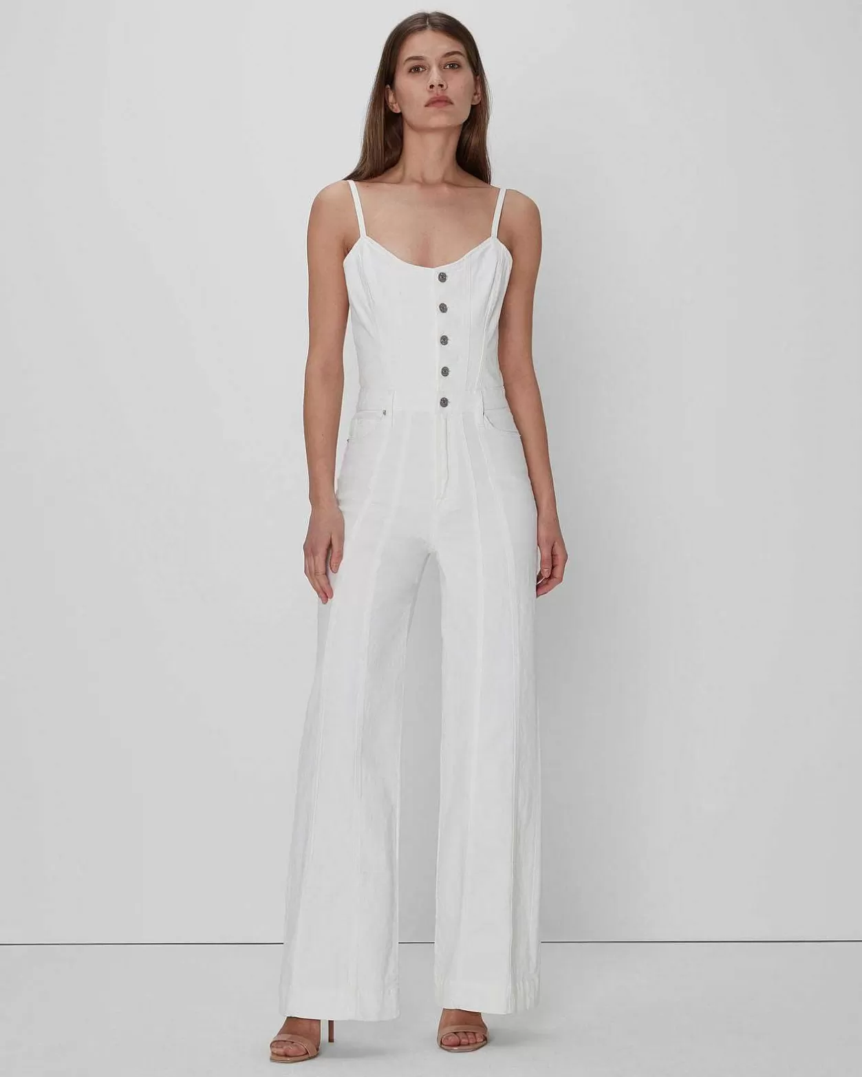 Women 7 For All Mankind Jeans*Bustier Jumpsuit In White