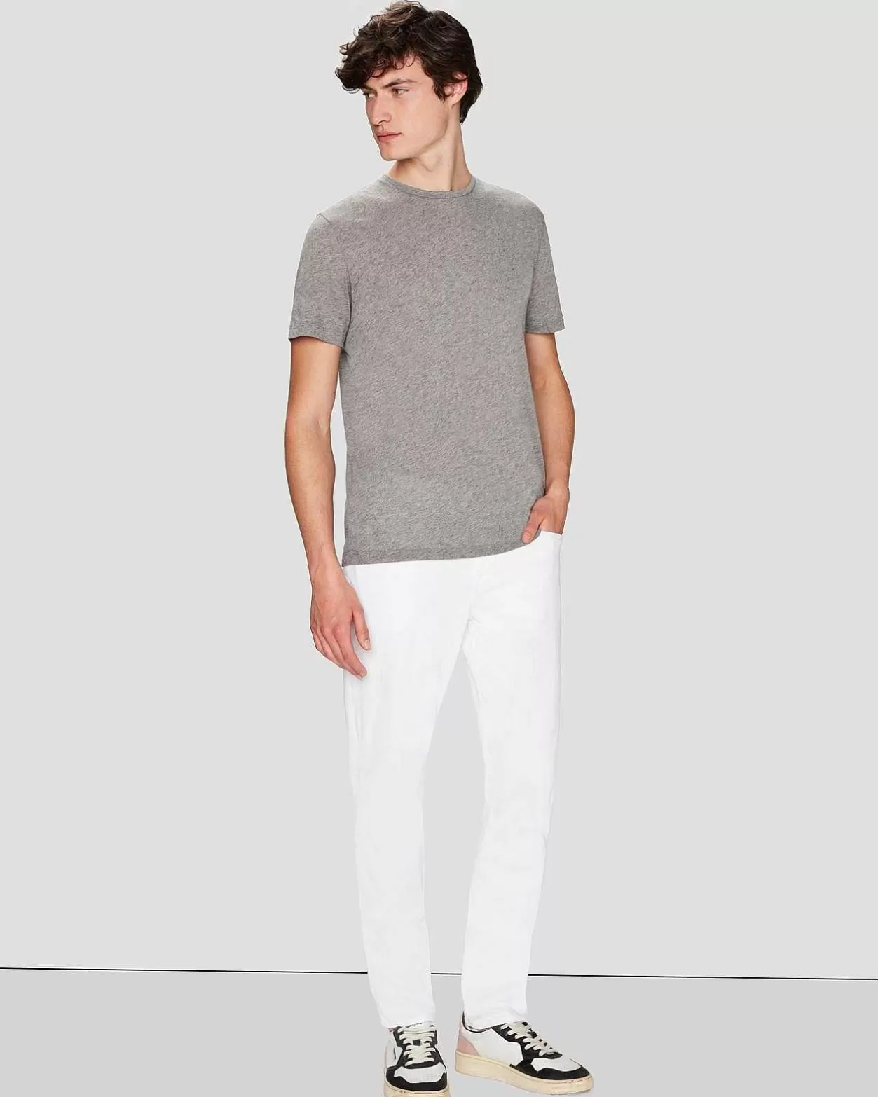 Men 7 For All Mankind Tees*Cashmere Blend Tee In Heather Grey