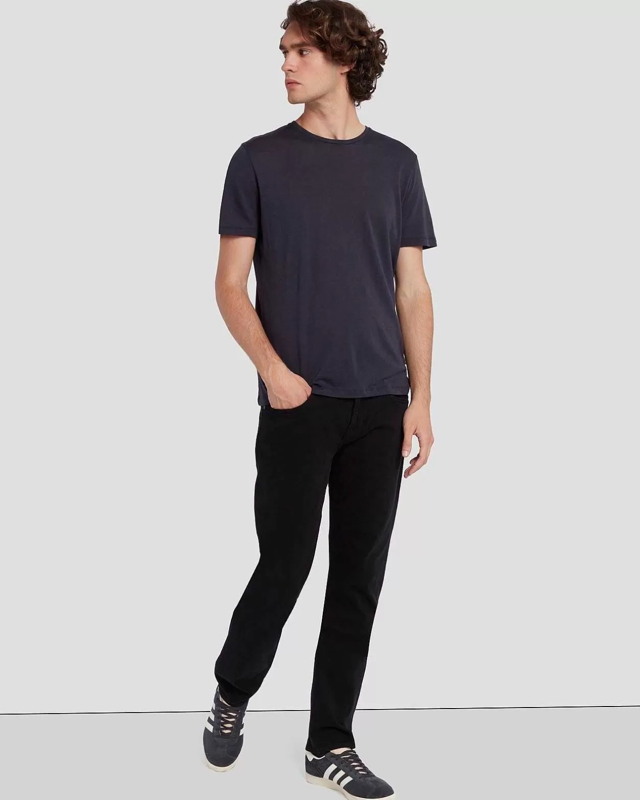 Men 7 For All Mankind Tees*Cashmere Blend Tee In Navy