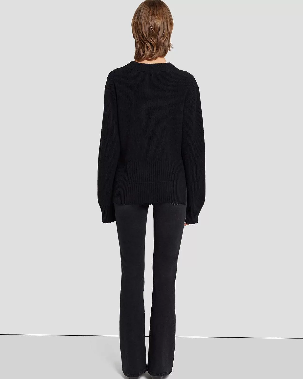 Women 7 For All Mankind Sweaters*Cashmere Cardigan In Black