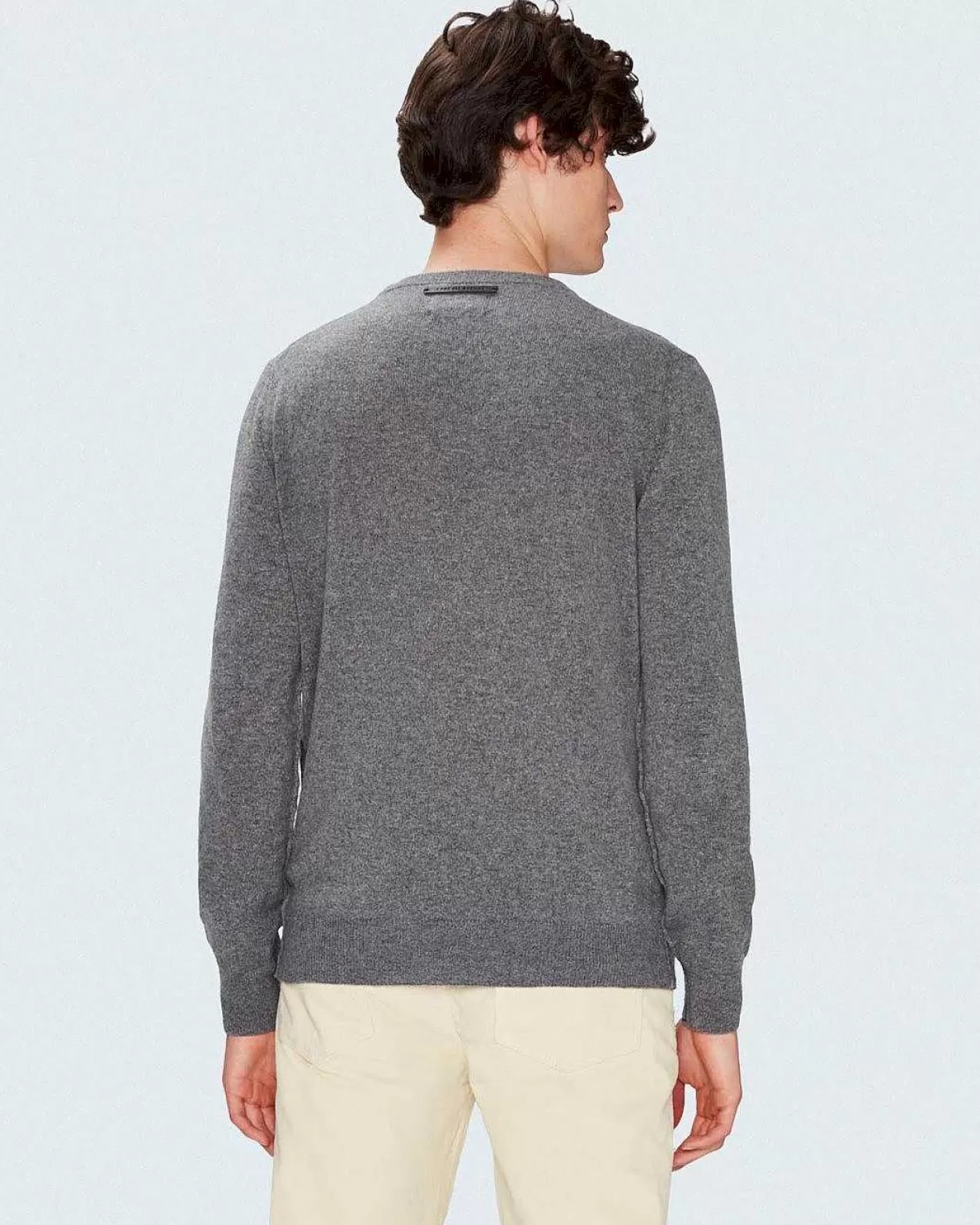 Men 7 For All Mankind Sweaters*Cashmere Crew In Grey