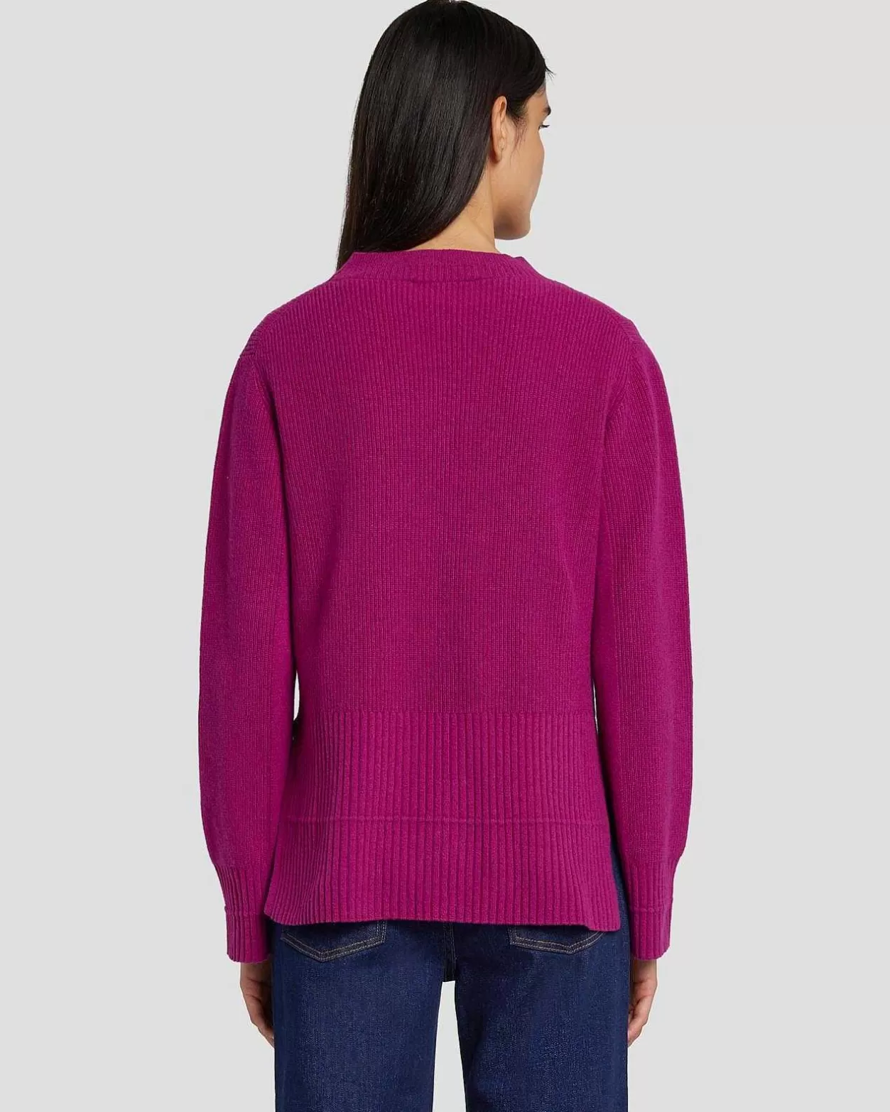 Women 7 For All Mankind Sweaters*Cashmere Crewneck Sweater In Raspberry