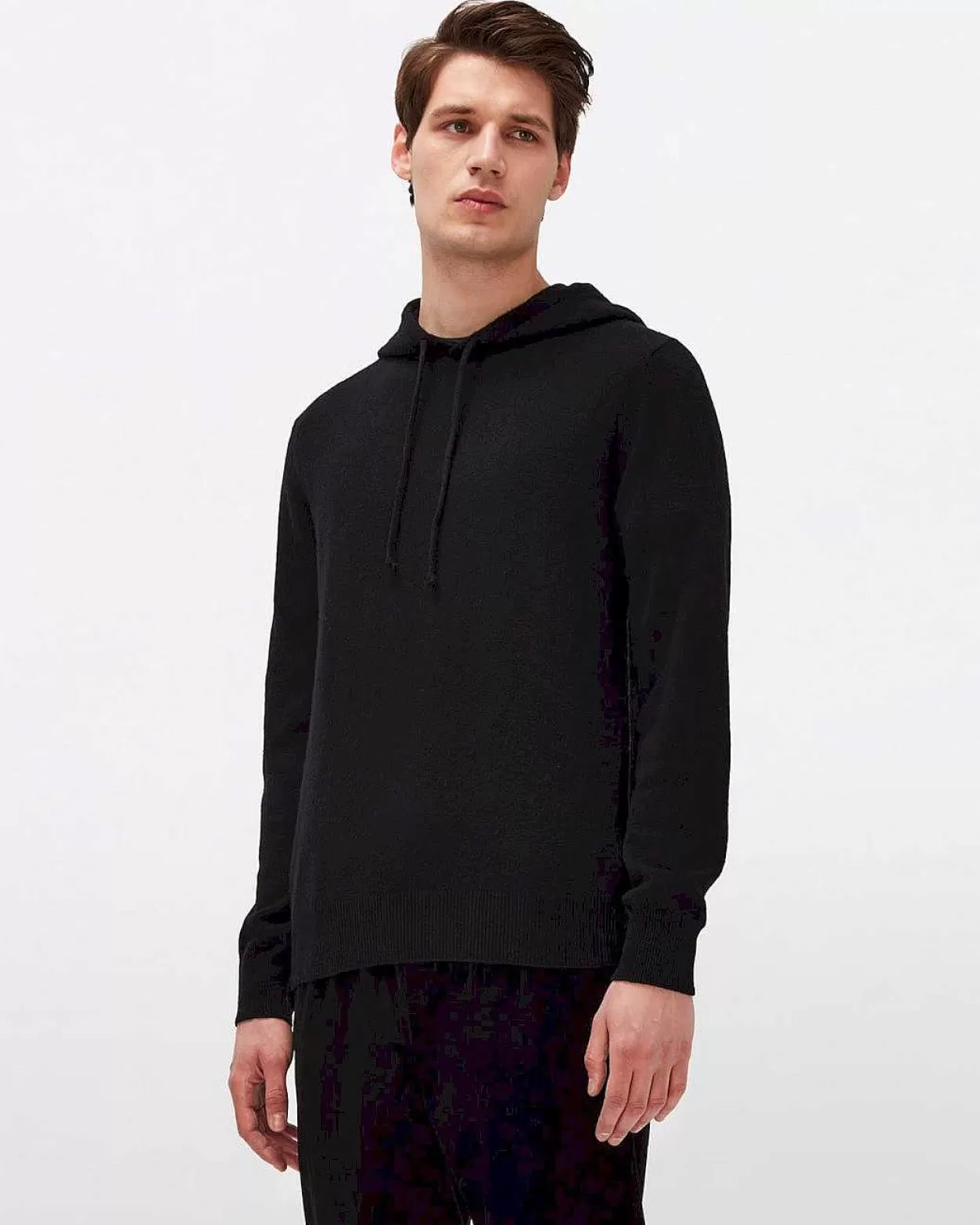 Men 7 For All Mankind Sweaters*Cashmere Hoodie In Black