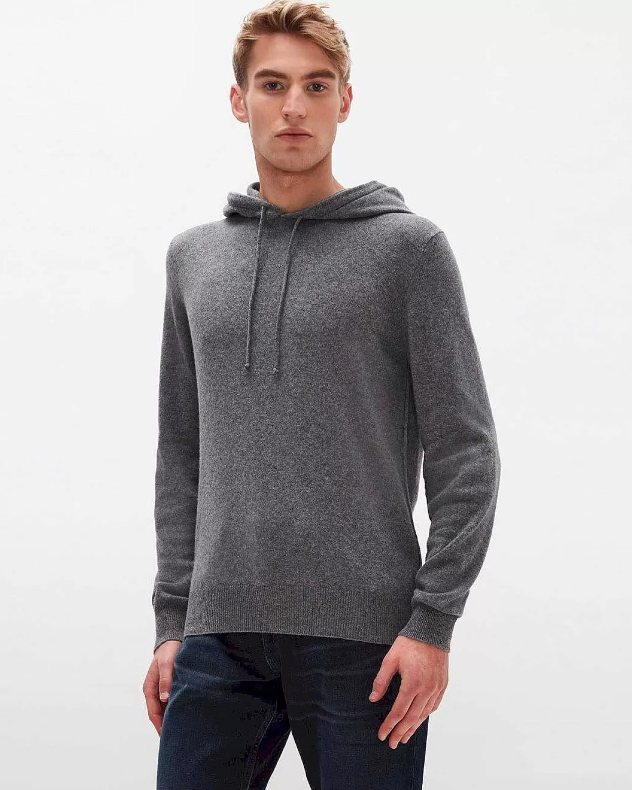 Men 7 For All Mankind Sweaters*Cashmere Hoodie In Grey