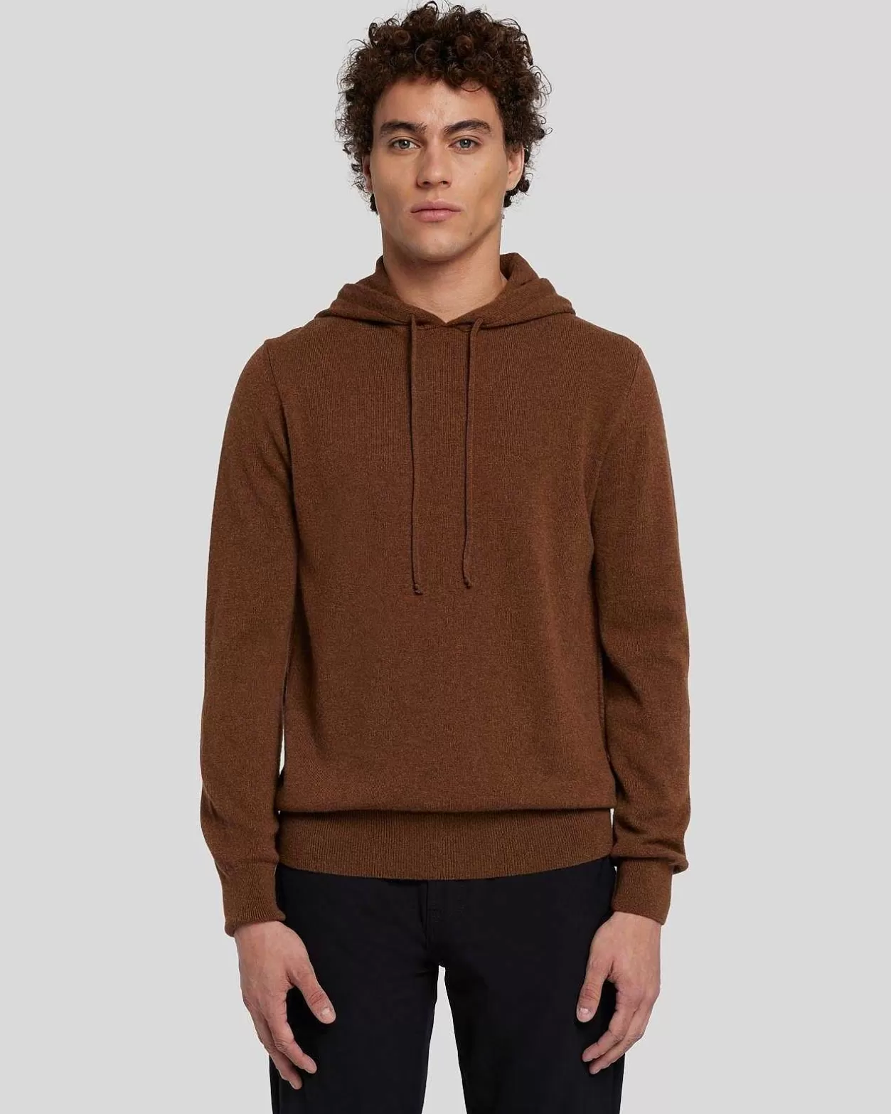 Men 7 For All Mankind Sweaters*Cashmere Hoodie In Dapper Tan