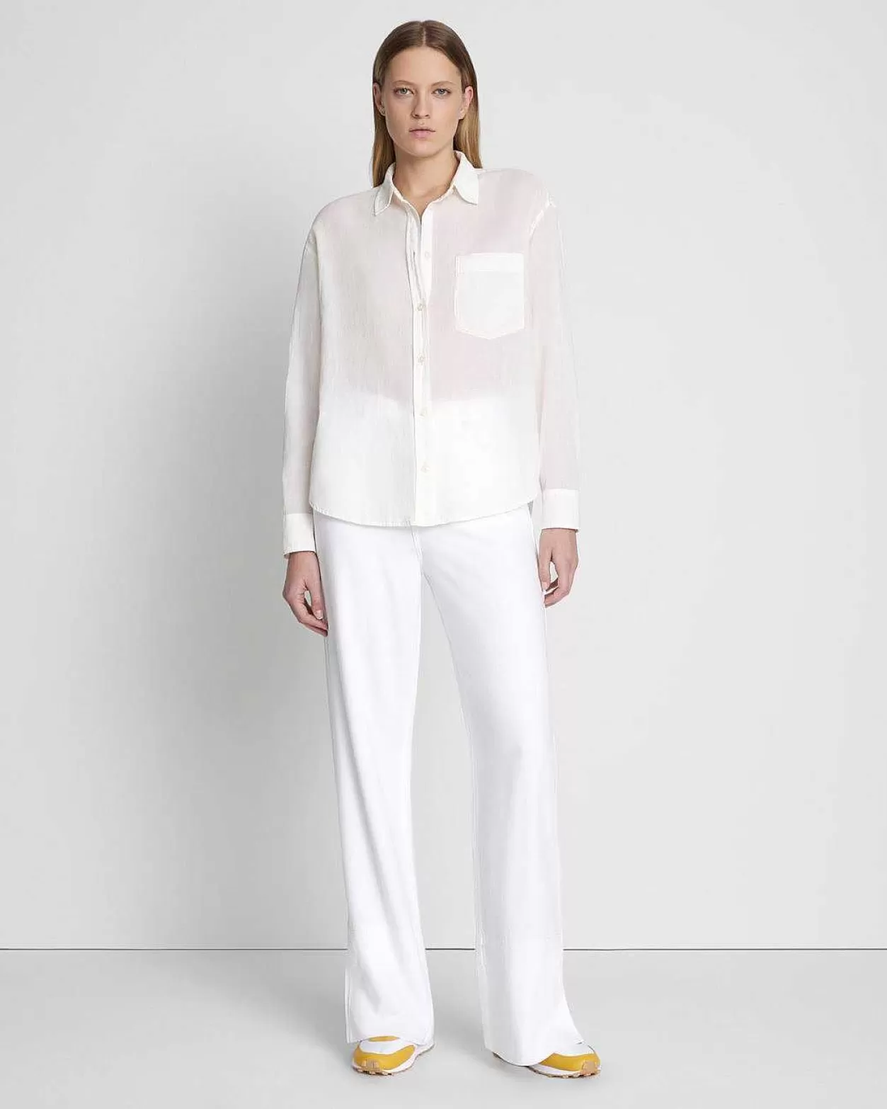 Women 7 For All Mankind Tops*Classic Button Up Shirt In Optic White