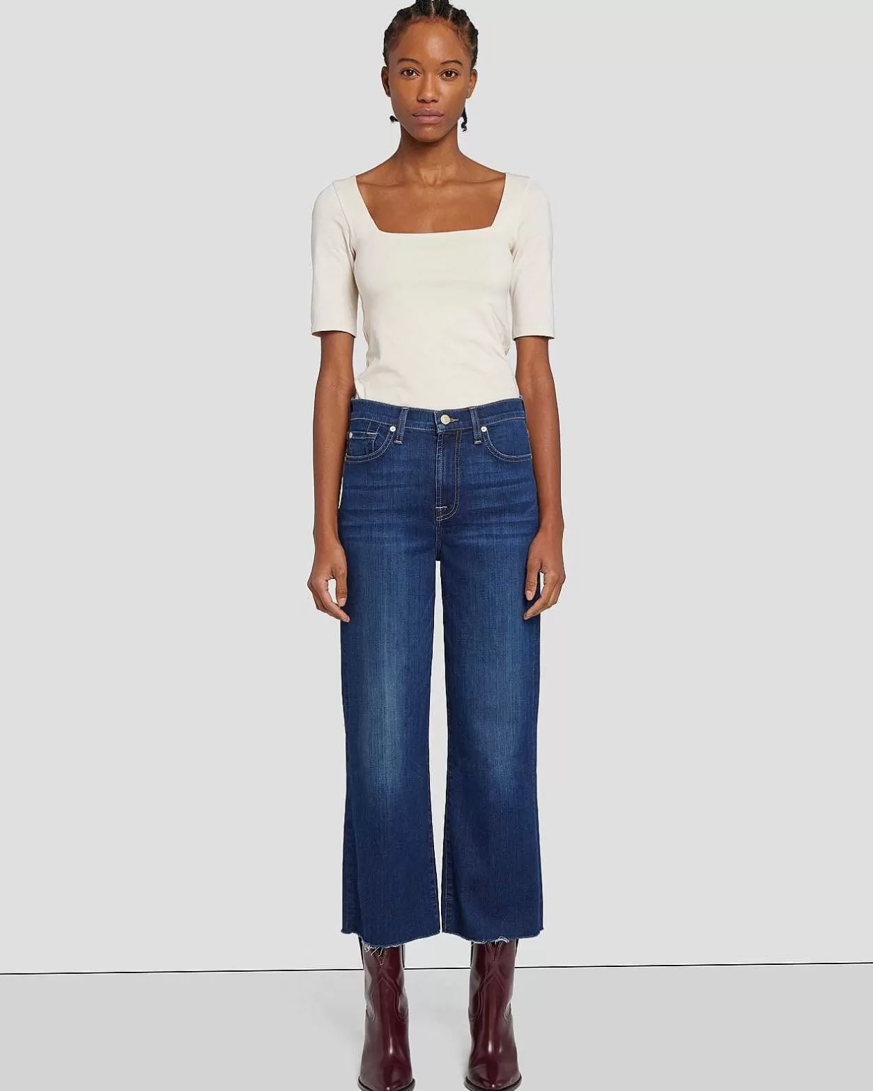 Women 7 For All Mankind Jeans*Cropped Alexa In Dian