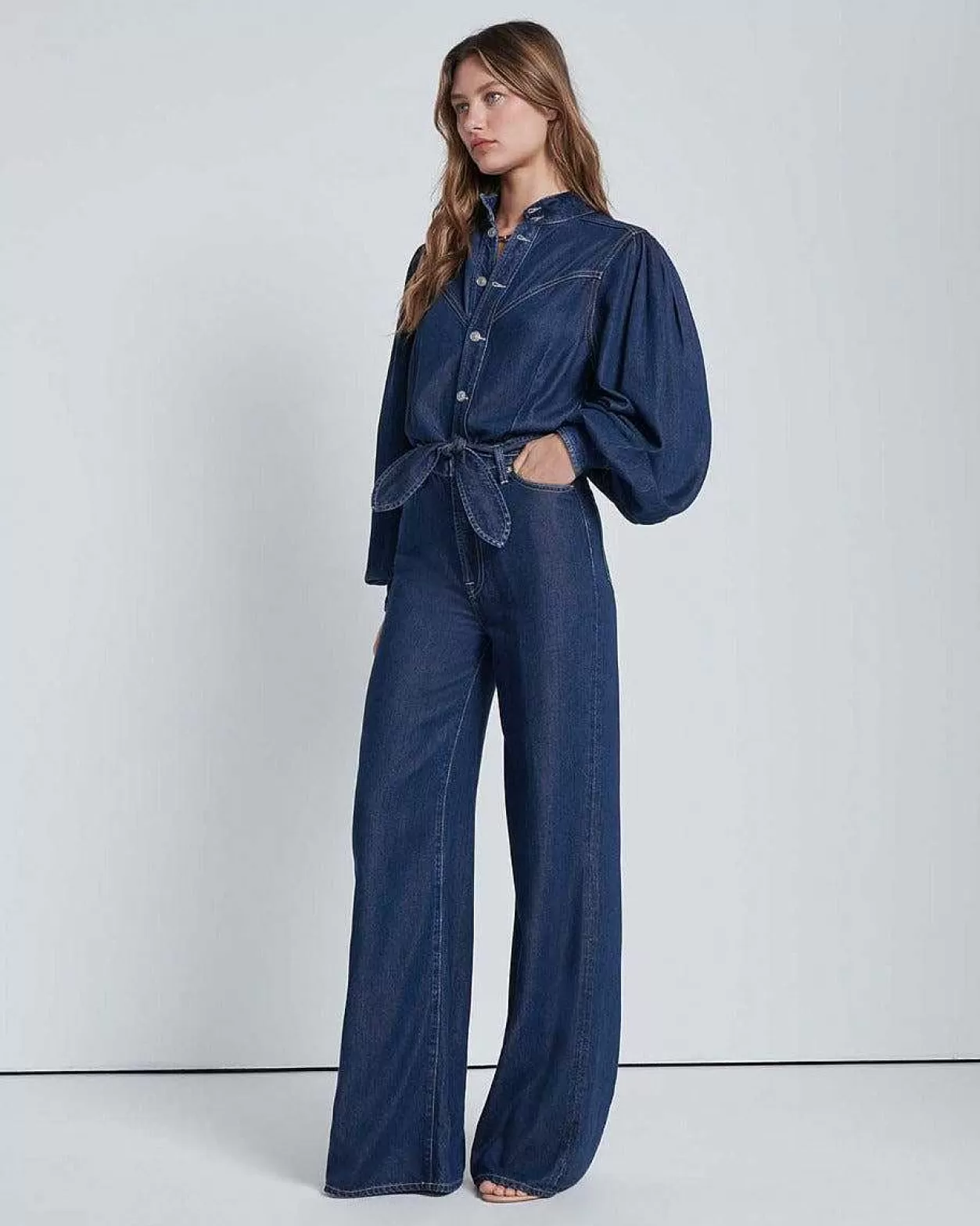 Women 7 For All Mankind Jeans*Denim Lustre Jo Jumpsuit In Curious