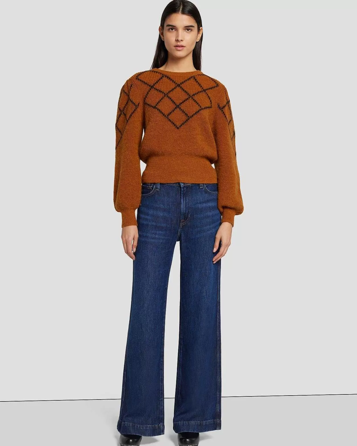 Women 7 For All Mankind Sweaters*Diamond Sweater In Ginger