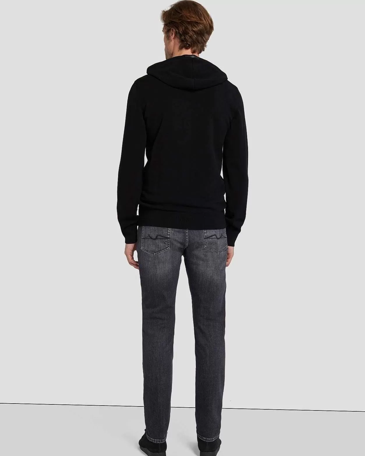 Men 7 For All Mankind Sweaters*Dynamic Luxe Hoodie In Black