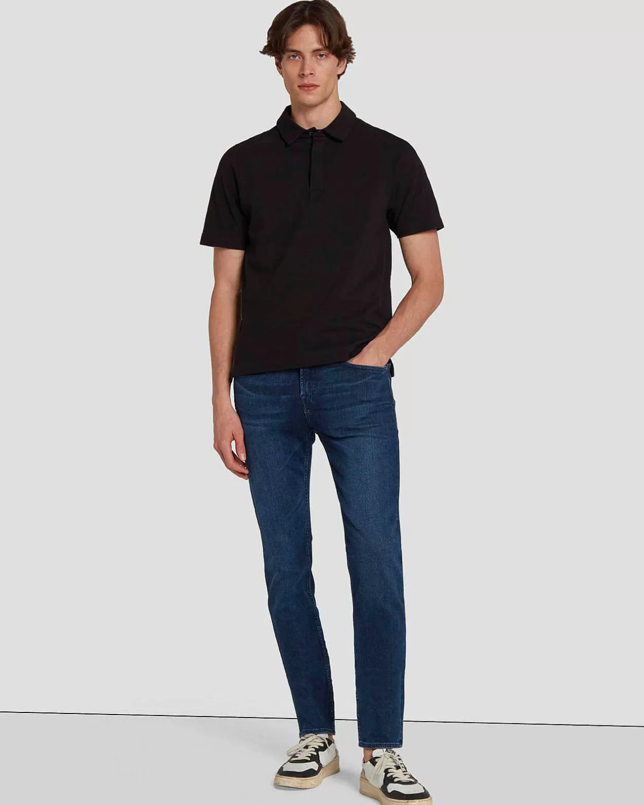 Men 7 For All Mankind Jeans*Earthkind Stretch Tek Slimmy In Rebus