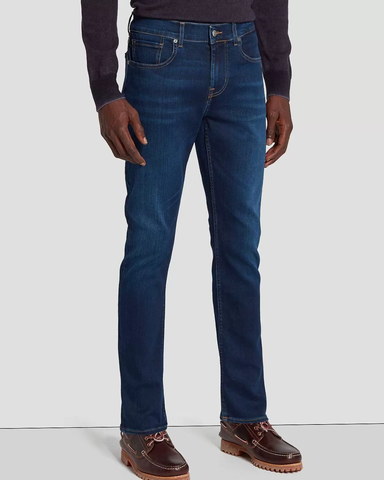 Men 7 For All Mankind Jeans*Earthkind Stretch Tek Slimmy Tapered In Enigma