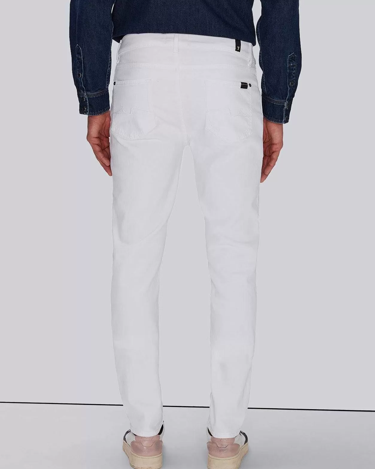 Men 7 For All Mankind Jeans*Earthkind Stretchtek Slimmy Tapered In White