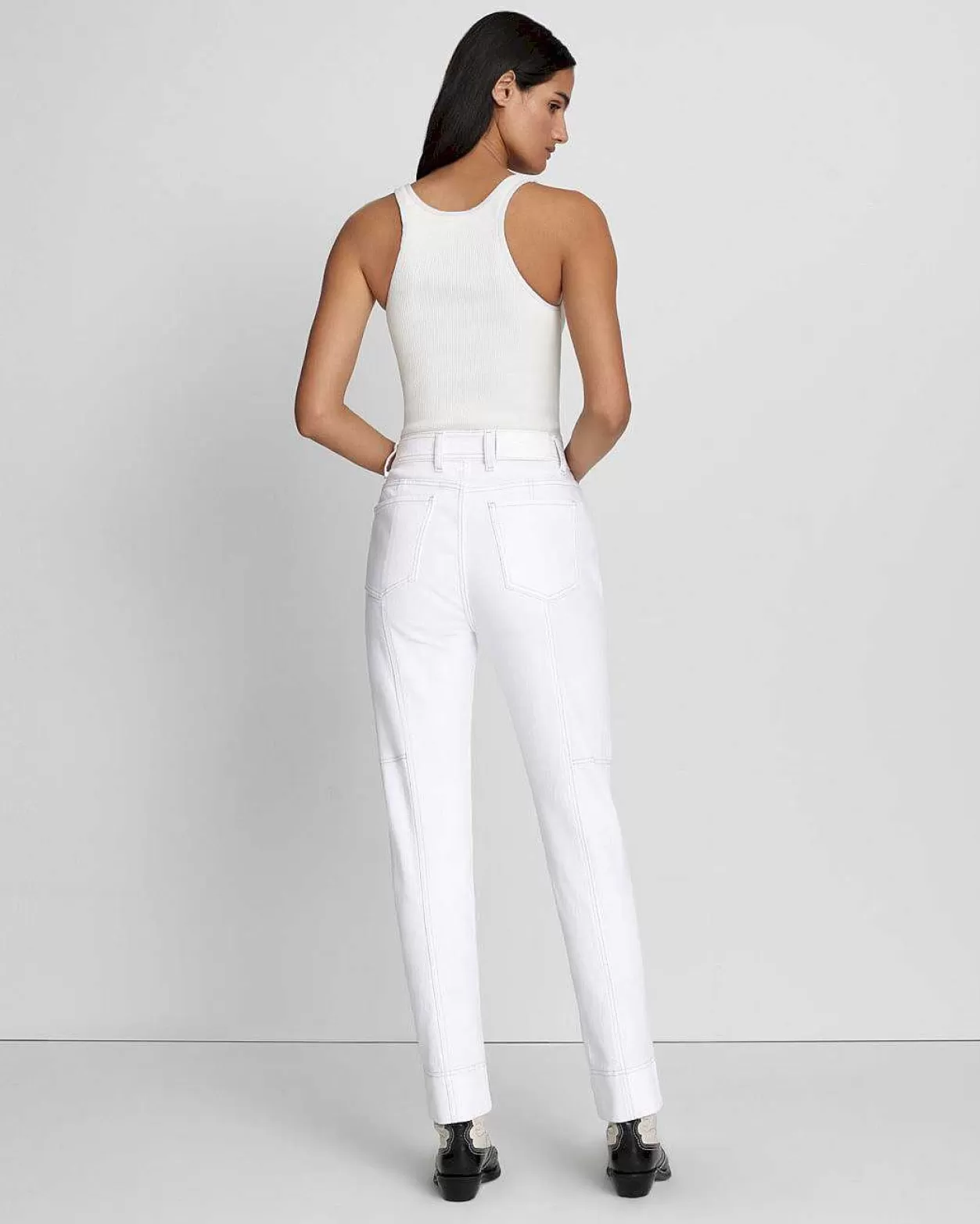 Women 7 For All Mankind Jeans*Easy Slim Cargo Jean In Brilliant White