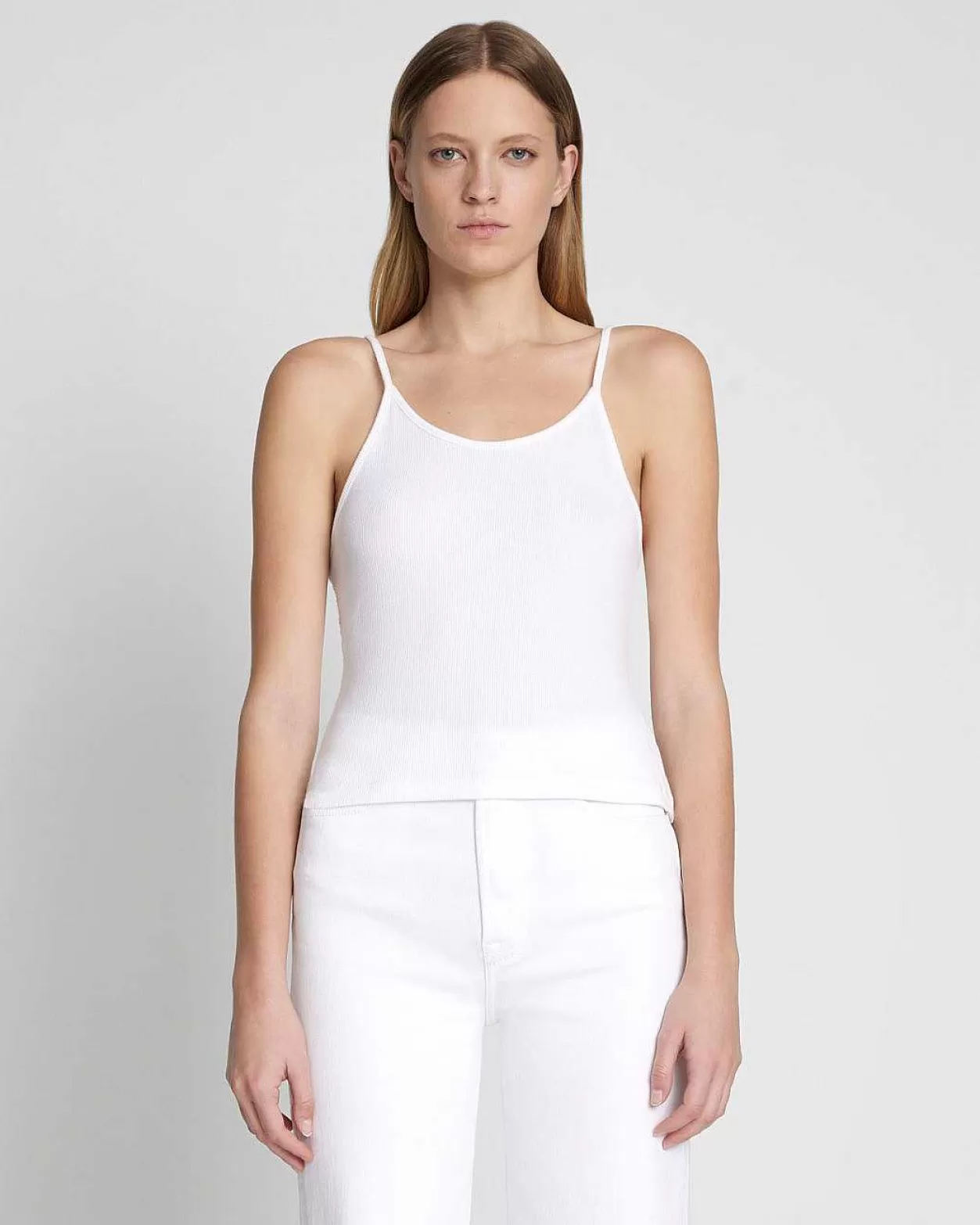 Women 7 For All Mankind Tops*Easy Tank In Optic White