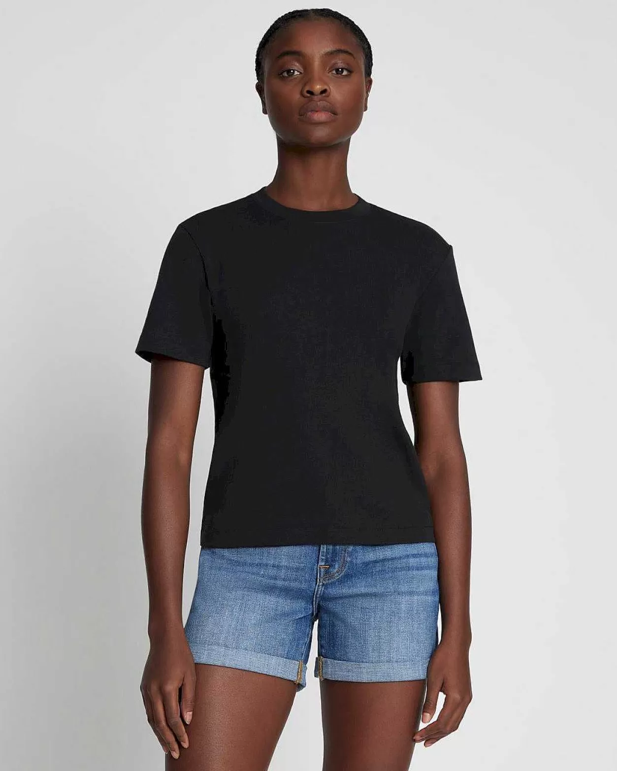 Women 7 For All Mankind Tops*Everyday Crew Neck Tee In Black