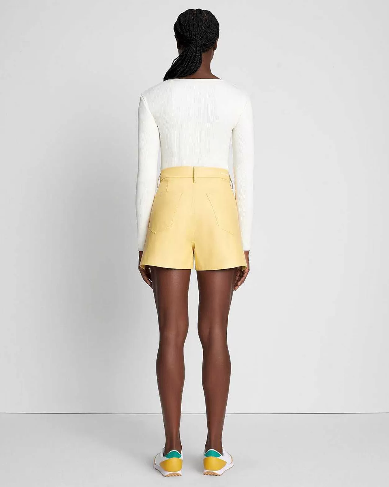 Women 7 For All Mankind Shorts & Skirts*Faux Leather Tailored Short In Jojoba