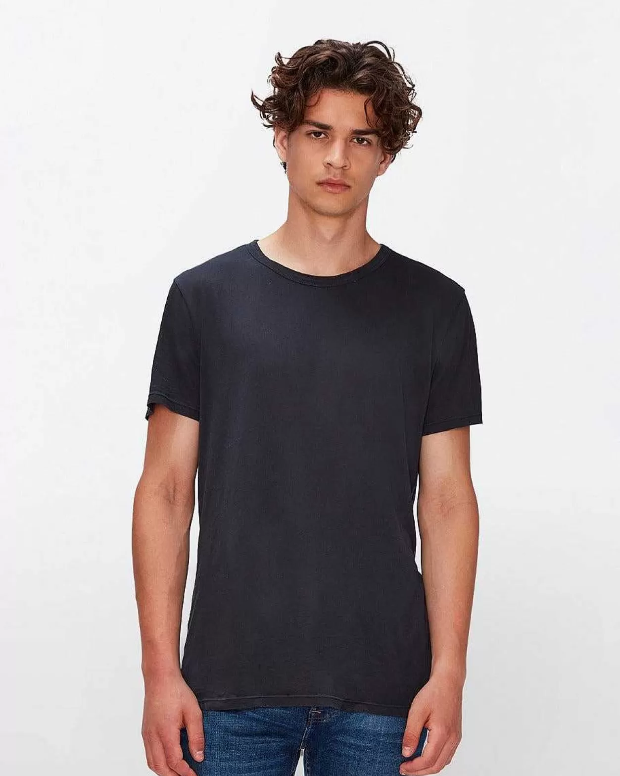 Men 7 For All Mankind Shirts*Featherweight Cotton Tee In Black