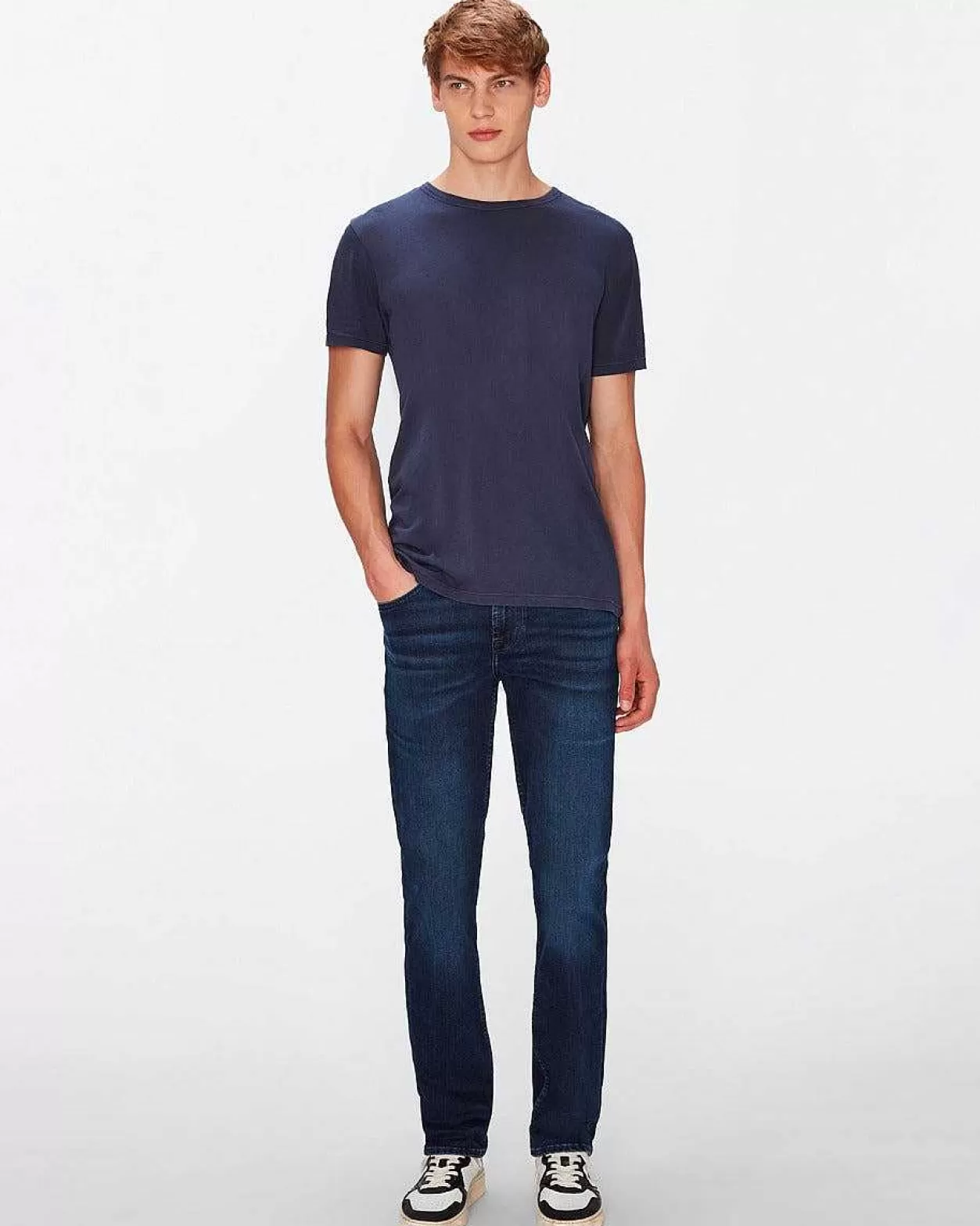 Men 7 For All Mankind Shirts*Featherweight Cotton Tee In Navy