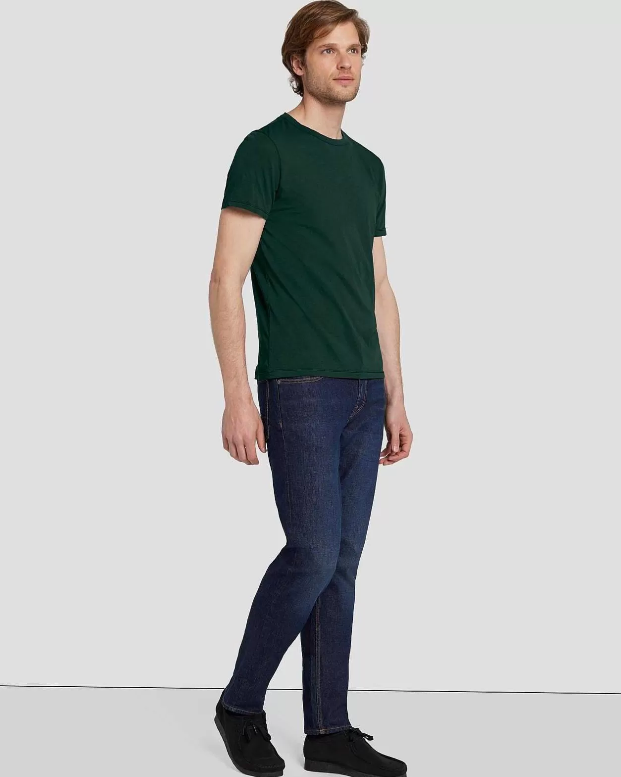 Men 7 For All Mankind Tees*Featherweight Tee In Hunter Green