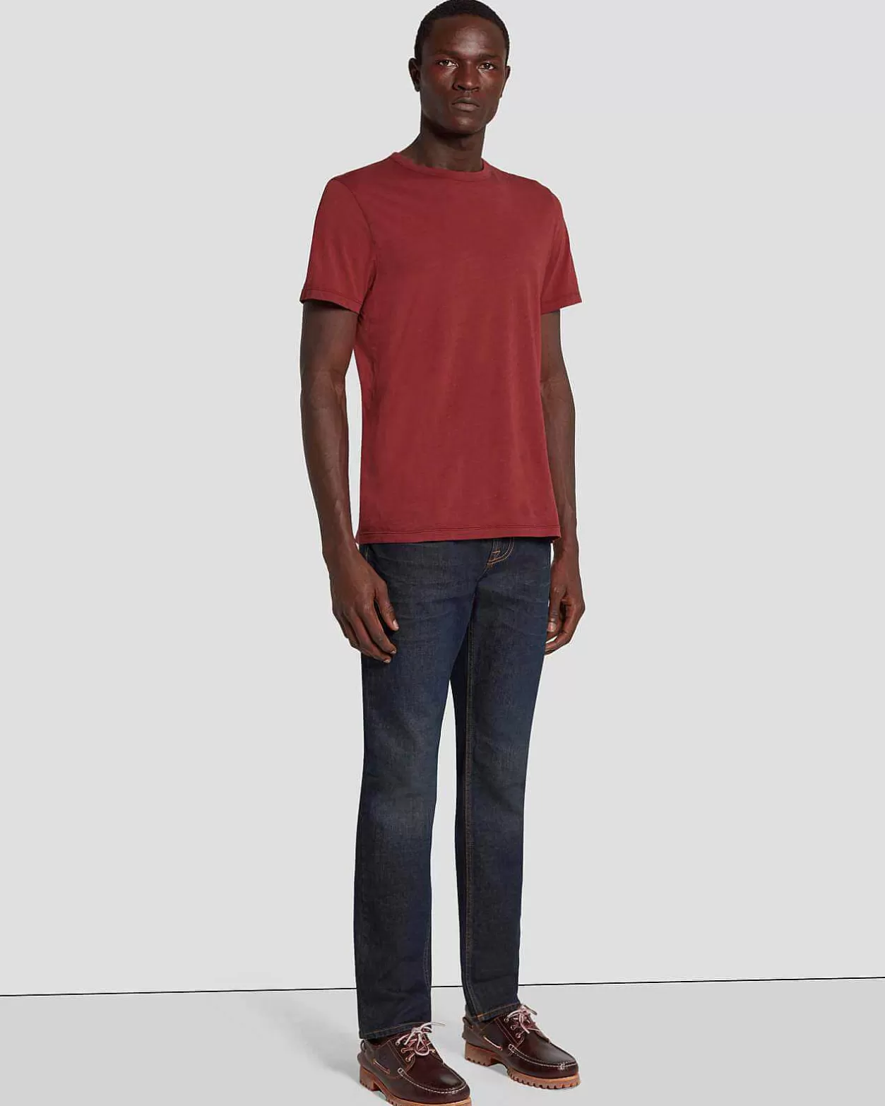 Men 7 For All Mankind Tees*Featherweight Tee In Mulberry