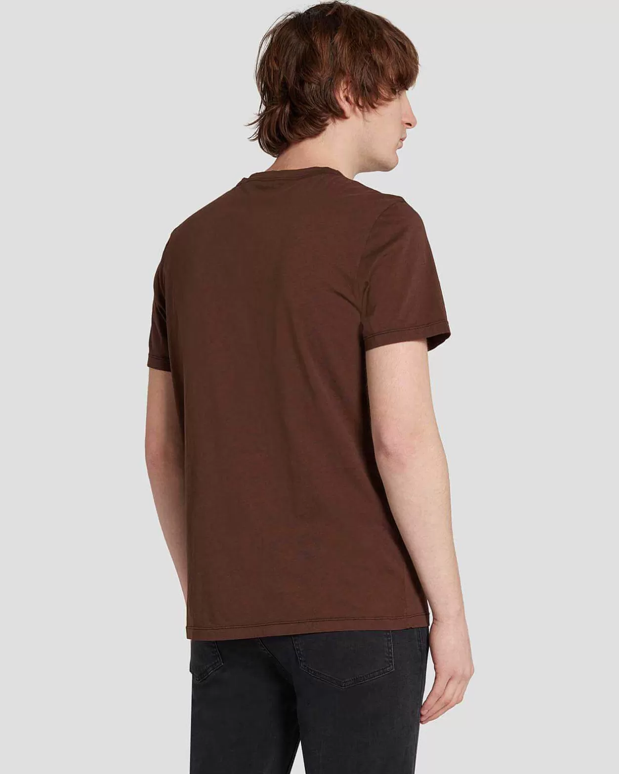 Men 7 For All Mankind Shirts*Featherweight Tee In Chestnut