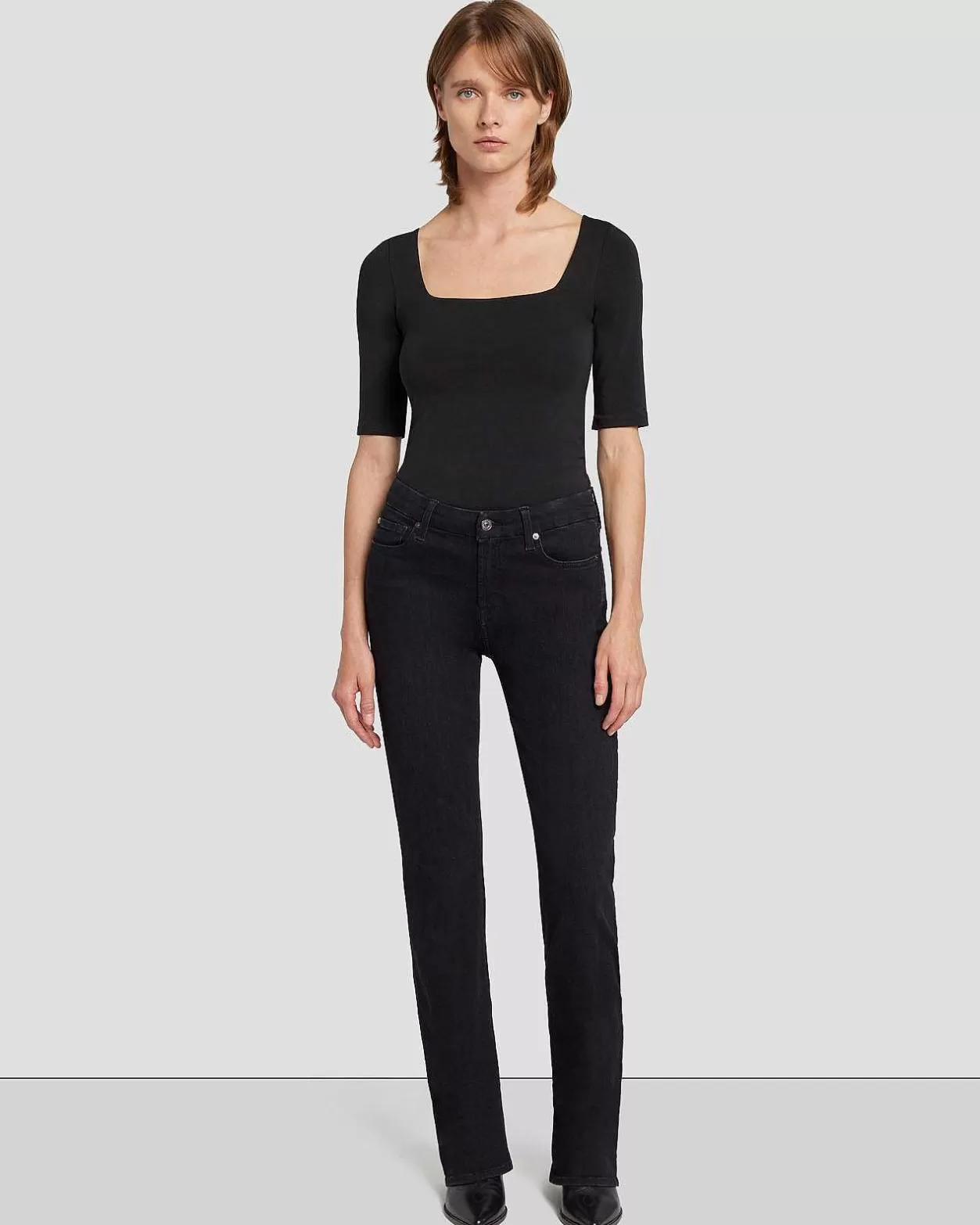 Women 7 For All Mankind Jeans*Kimmie Bootcut In Black Rose