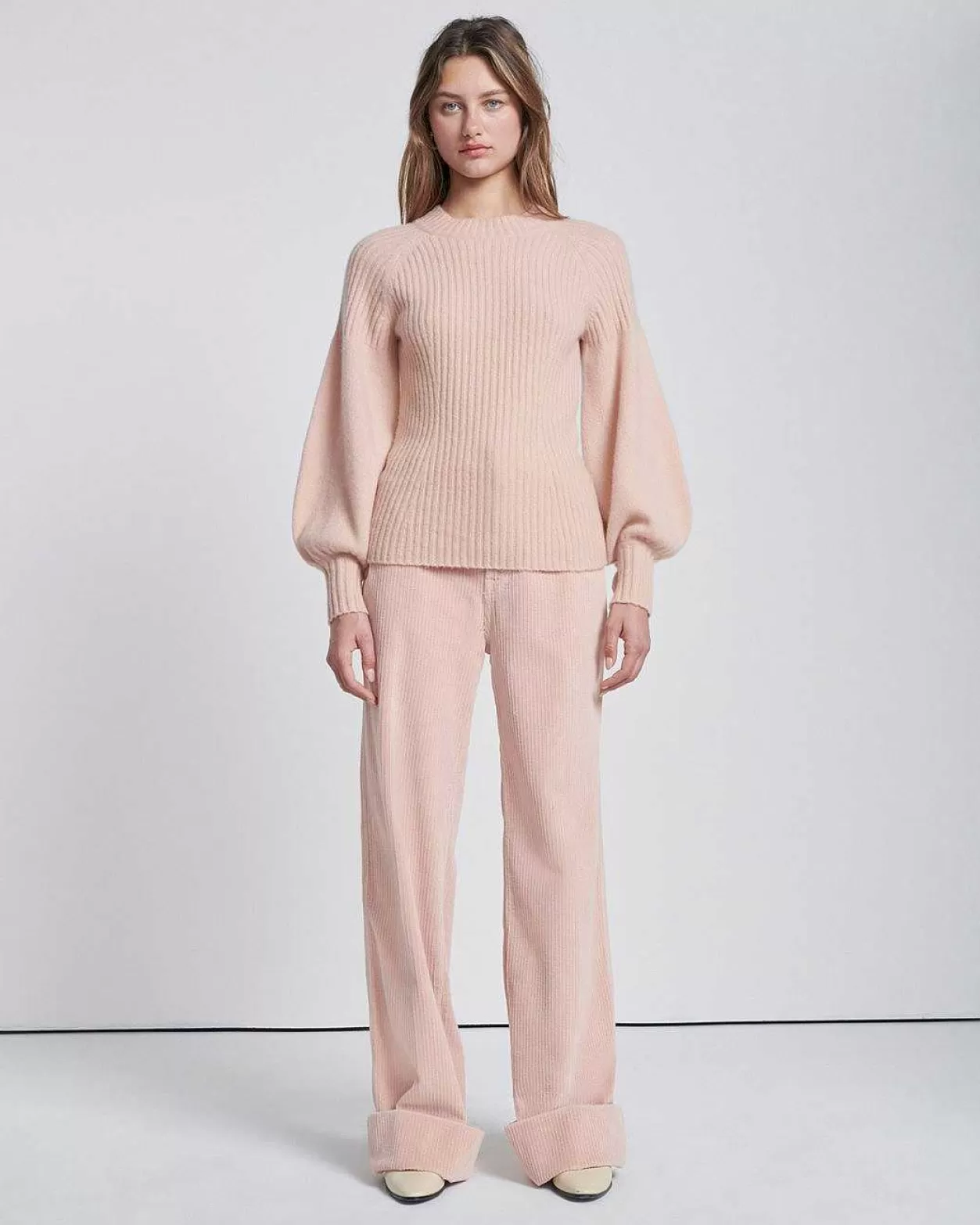 Women 7 For All Mankind Sweaters*Lantern Sleeve Sweater In Blush