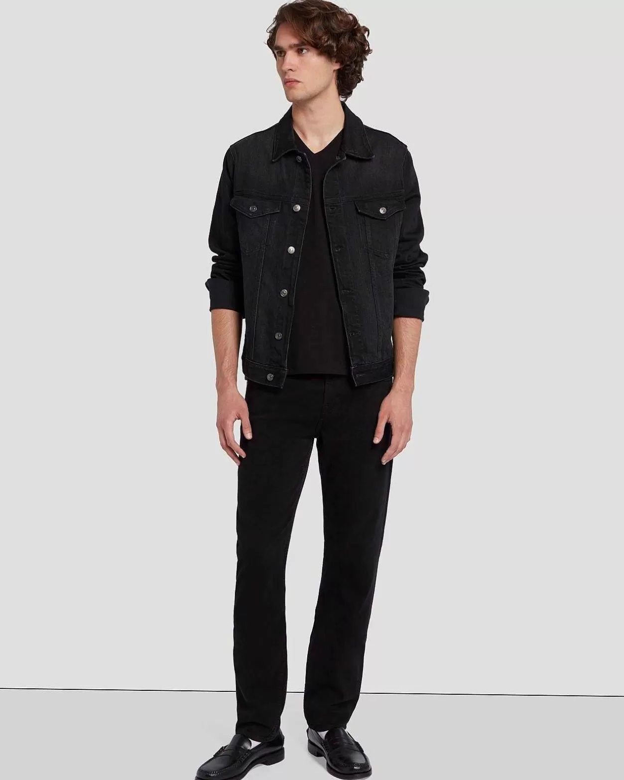 Men 7 For All Mankind Jeans*Left Hand Adrien In True Black