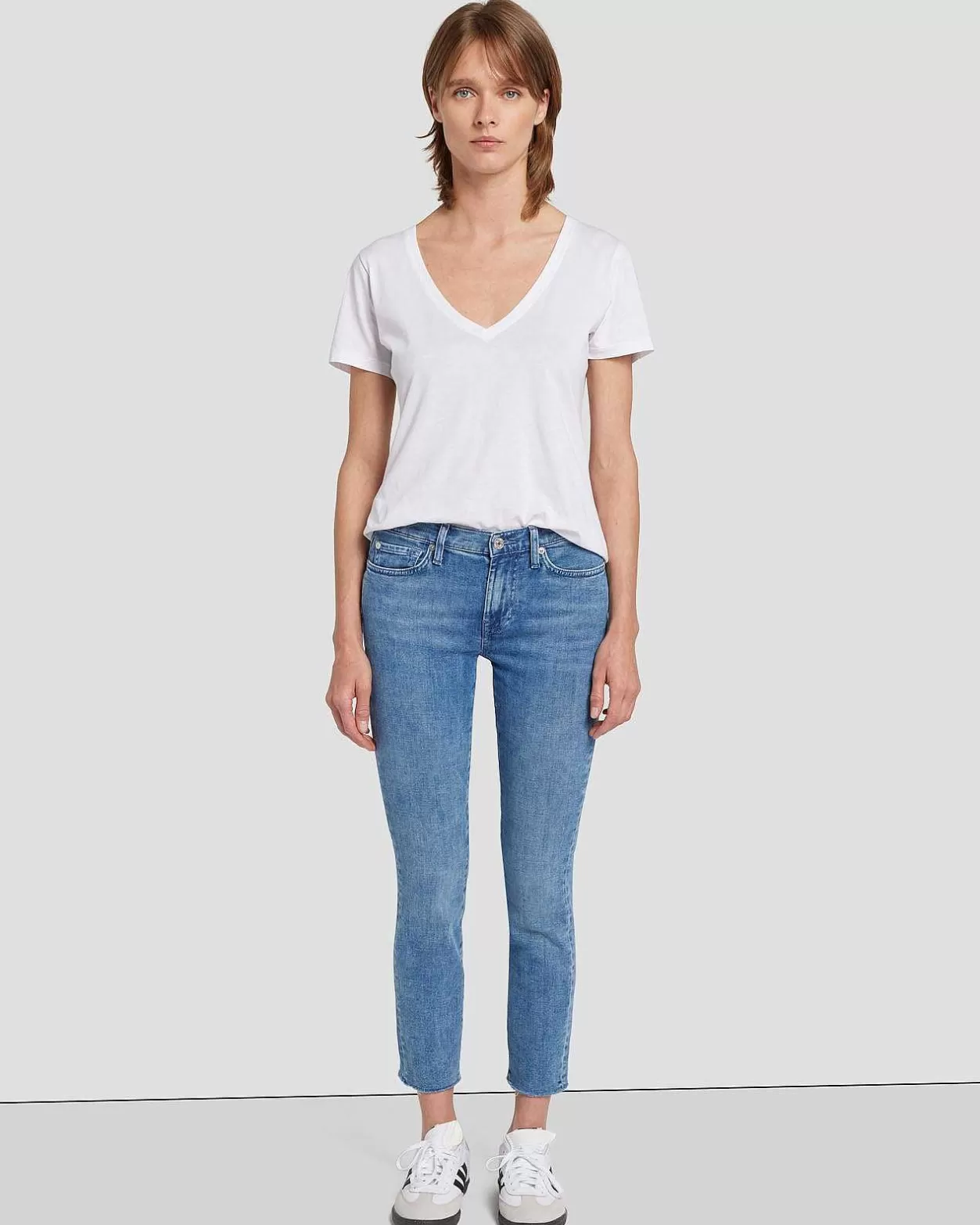 Women 7 For All Mankind Jeans*Left Hand Roxanne Ankle In Vive