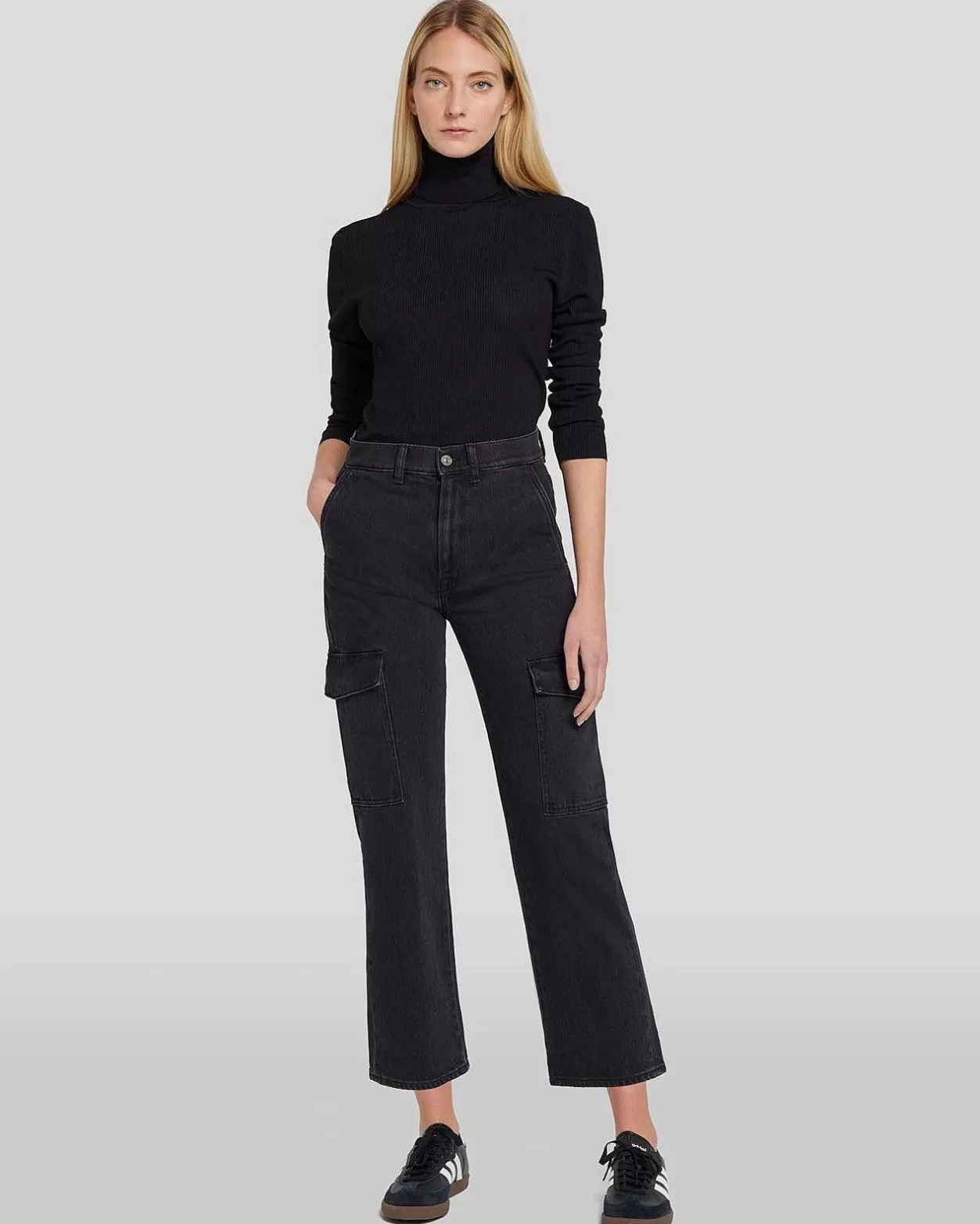 Women 7 For All Mankind Jeans*Logan Cropped Cargo Jean In Collide