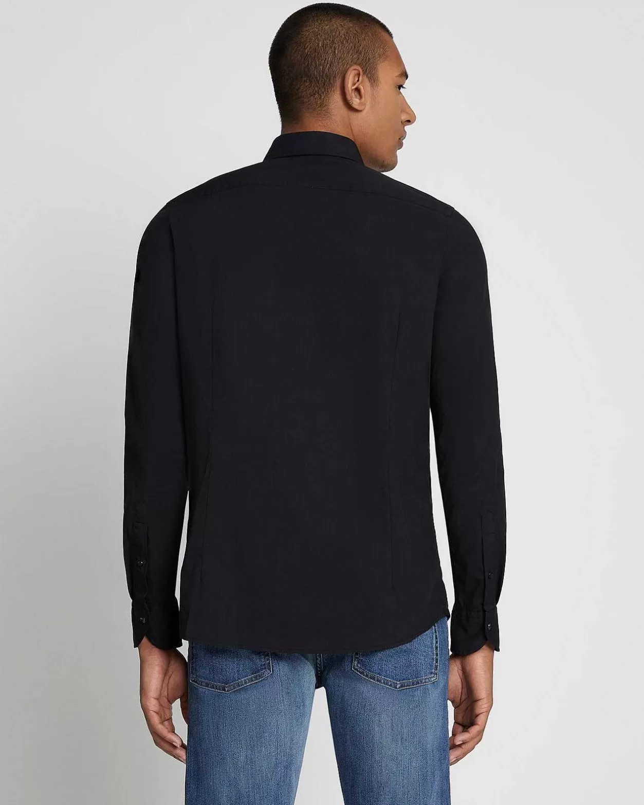 Men 7 For All Mankind Shirts*Long Sleeve Poplin Shirt In Black