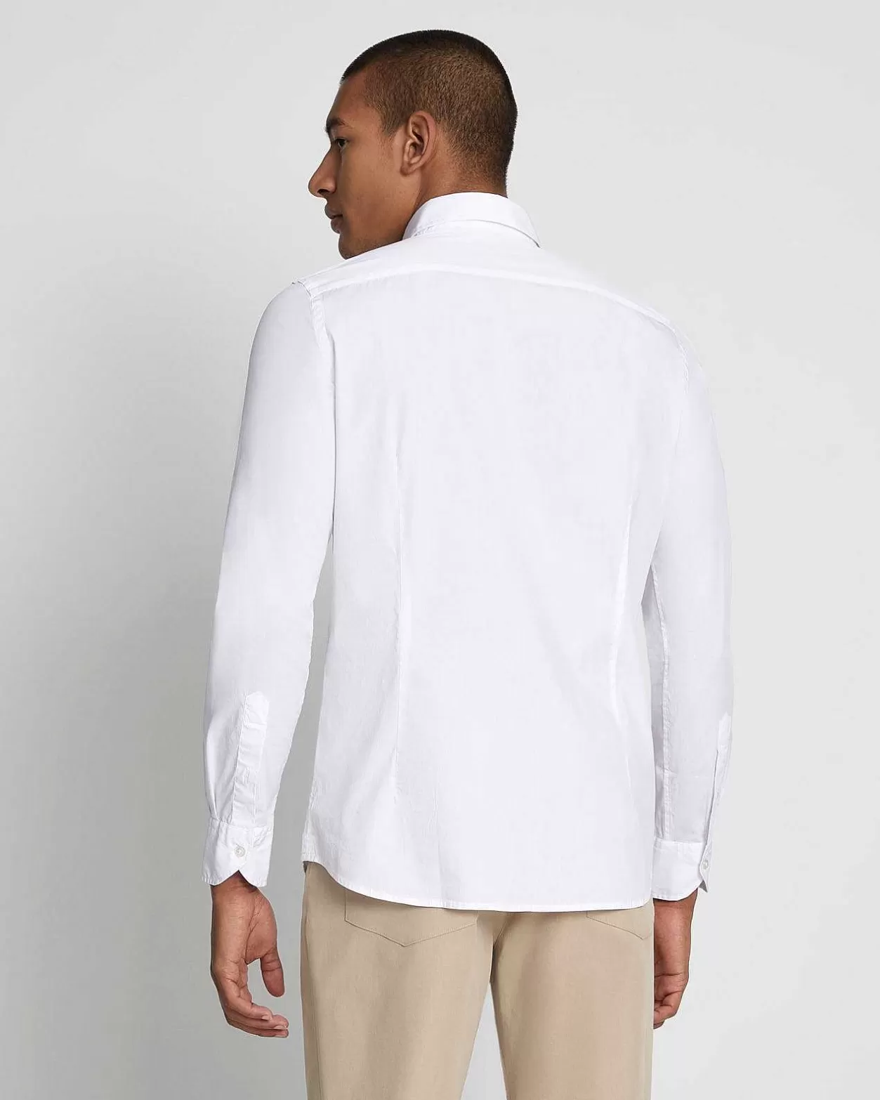 Men 7 For All Mankind Shirts*Long Sleeve Poplin Shirt In White