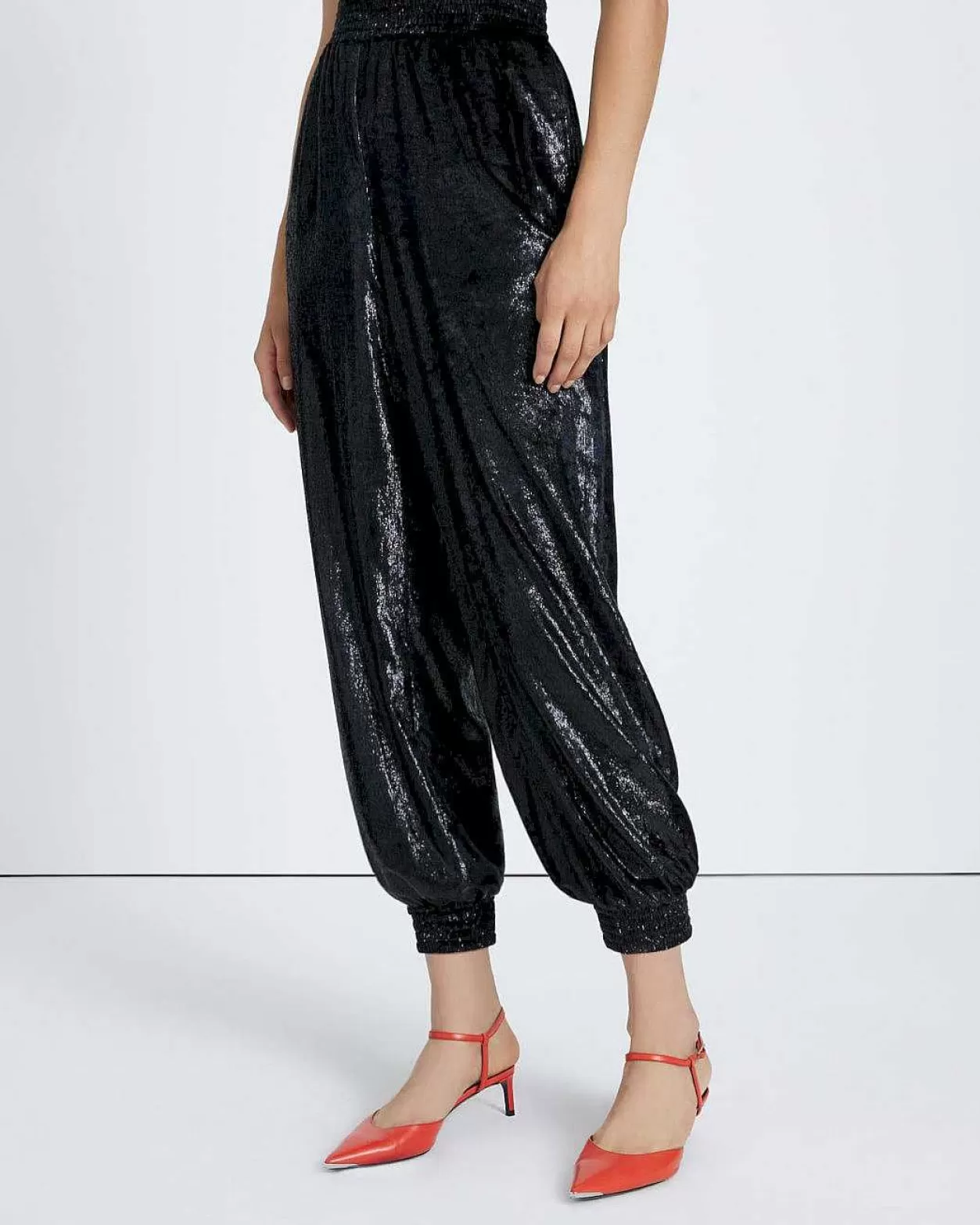 Women 7 For All Mankind Pants*Luxe Jogger In Black Shine