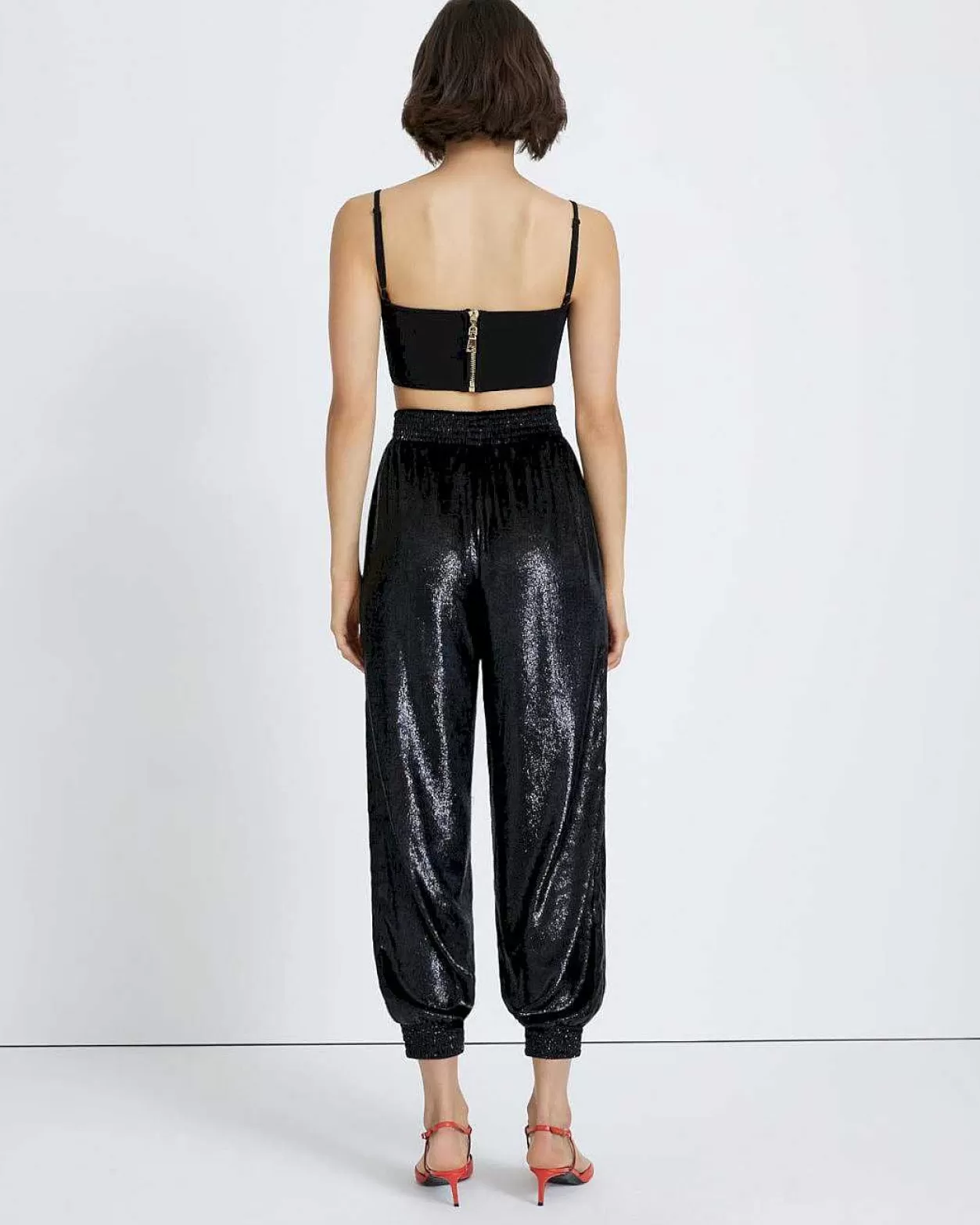 Women 7 For All Mankind Pants*Luxe Jogger In Black Shine