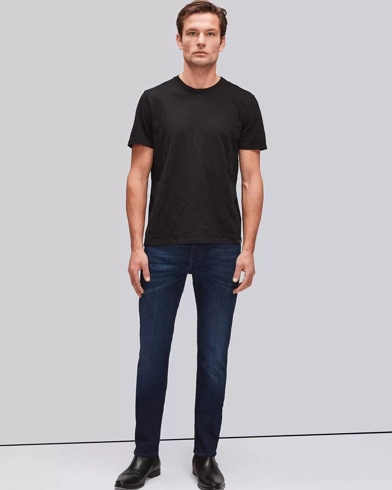 Men 7 For All Mankind Jeans*Luxe Performance Plus Slimmy In Deep Blue