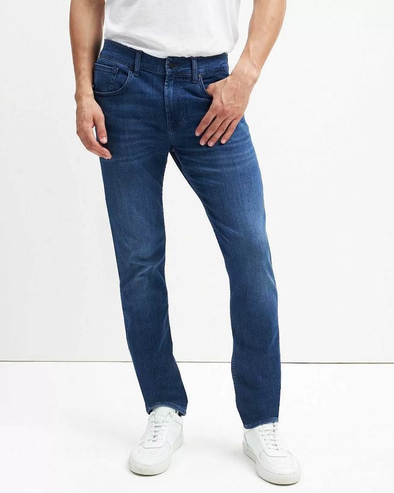 Men 7 For All Mankind Jeans*Luxe Performance Plus Slimmy Tapered In Mid-Blue Mid Blue