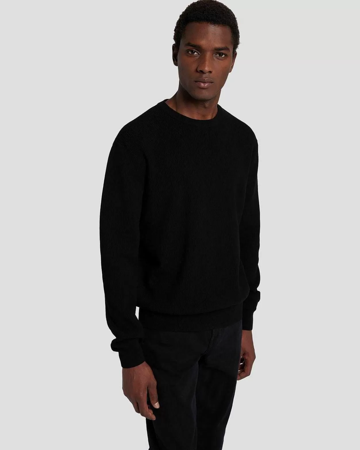 Men 7 For All Mankind Sweaters*Luxe Performance Plus Sweater In Black