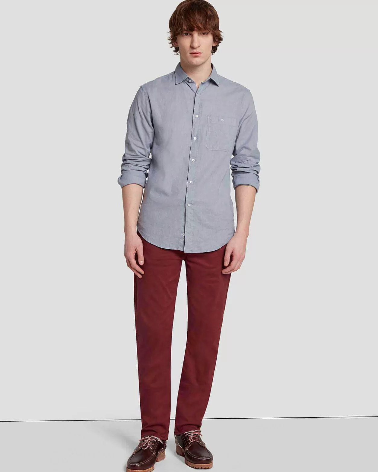 Men 7 For All Mankind Jeans*Luxe Performance Slimmy In Mulberry