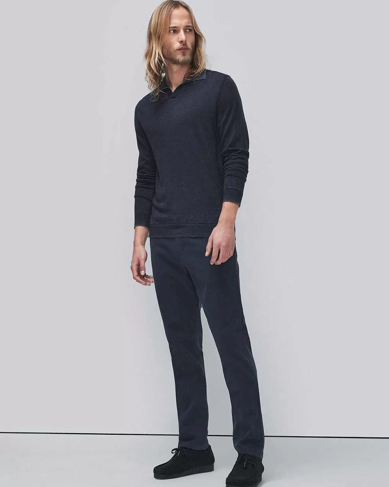 Men 7 For All Mankind Jeans*Luxe Performance Slimmy Tapered Chino In Sateen Navy