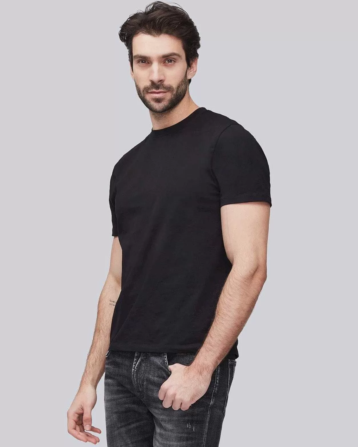 Men 7 For All Mankind Shirts*Luxe Performance Tee In Black