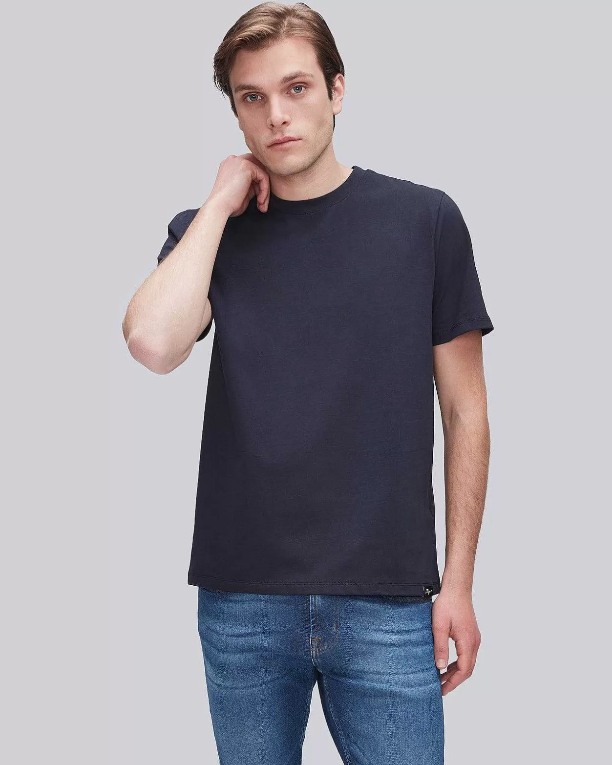 Men 7 For All Mankind Shirts*Luxe Performance Tee In Blue