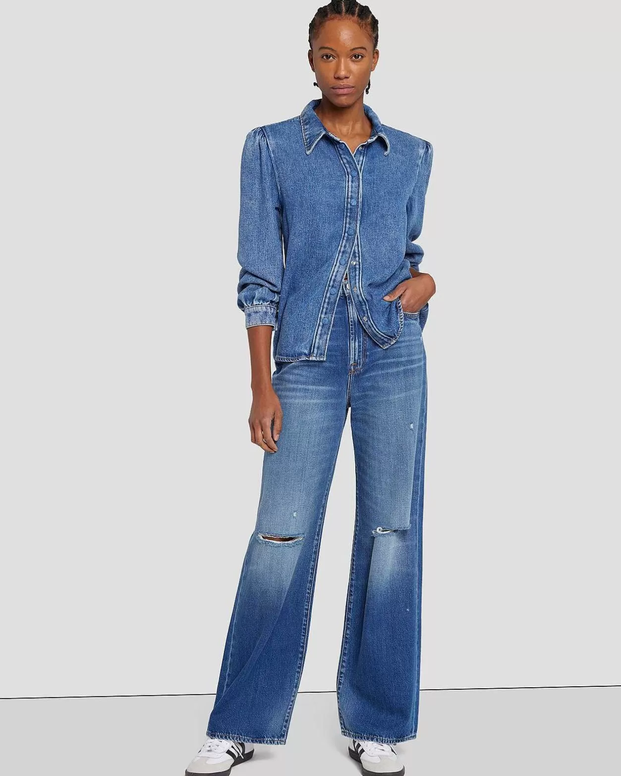 Women 7 For All Mankind Jeans*Mankind Kate Modern Straight In Slate