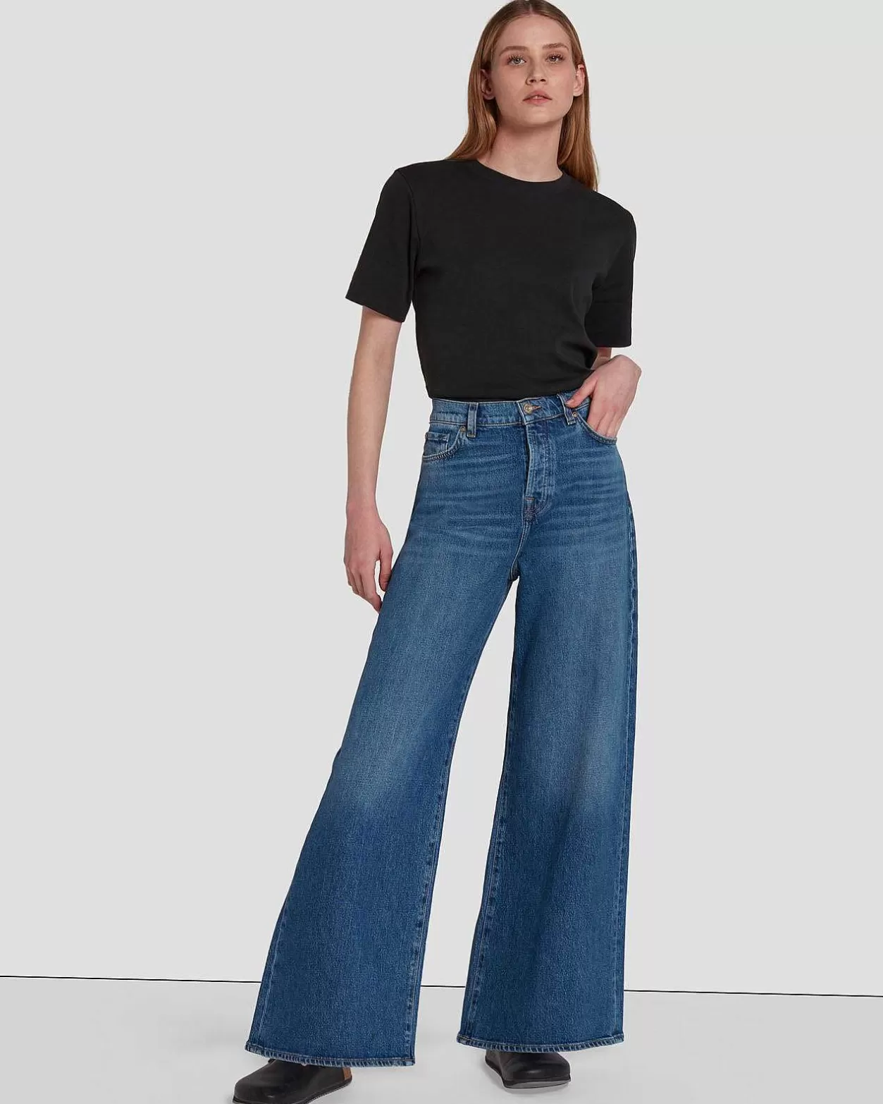 Women 7 For All Mankind Jeans*Mankind Zoey Super Wide Leg In Explorer