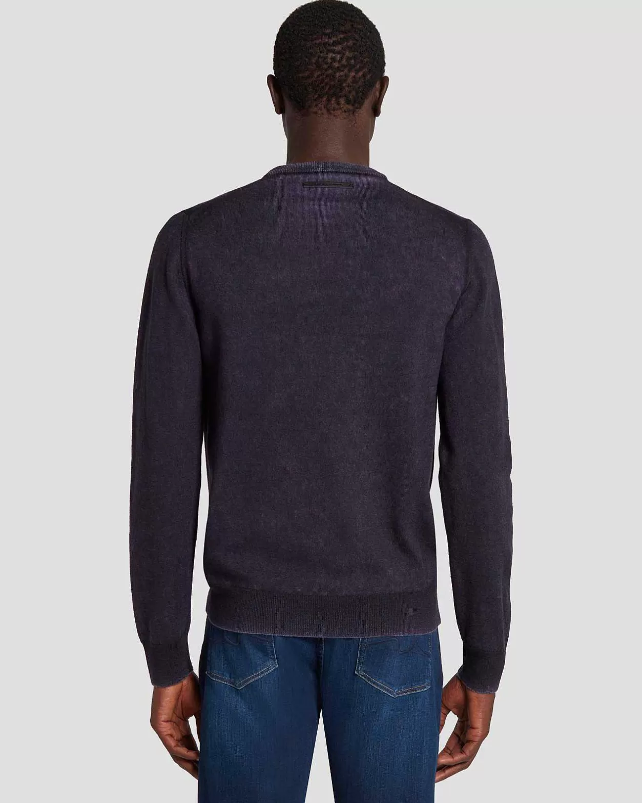 Men 7 For All Mankind Sweaters*Merino Wool Sweater In Navy